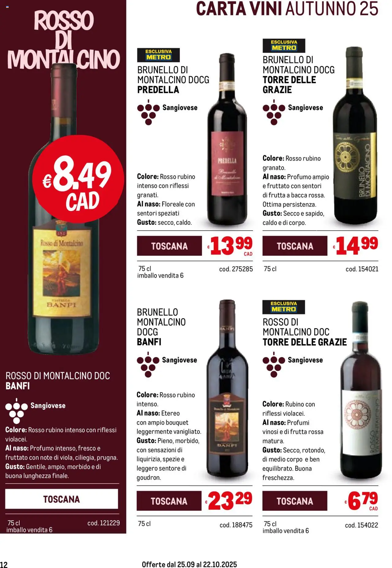 Volantino Metro del 25.09.2025 | Pagina: 12 | Prodotti: Spezie, Frutta, Profumo