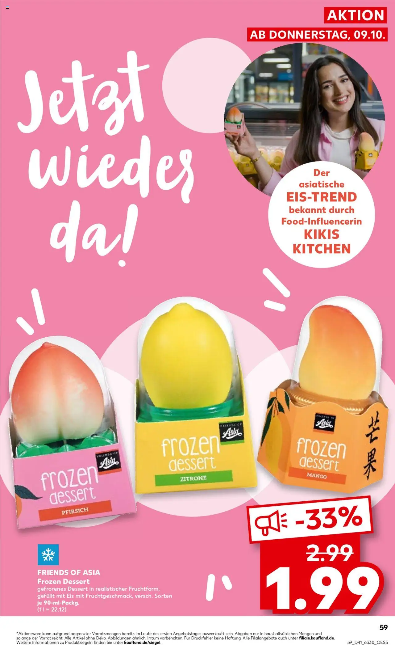 Kaufland prospekt Kiel	 – gültig ab 09.10.2025 | Seite: 59 | Produkte: Zitrone, Mango, Pfirsich, Eis