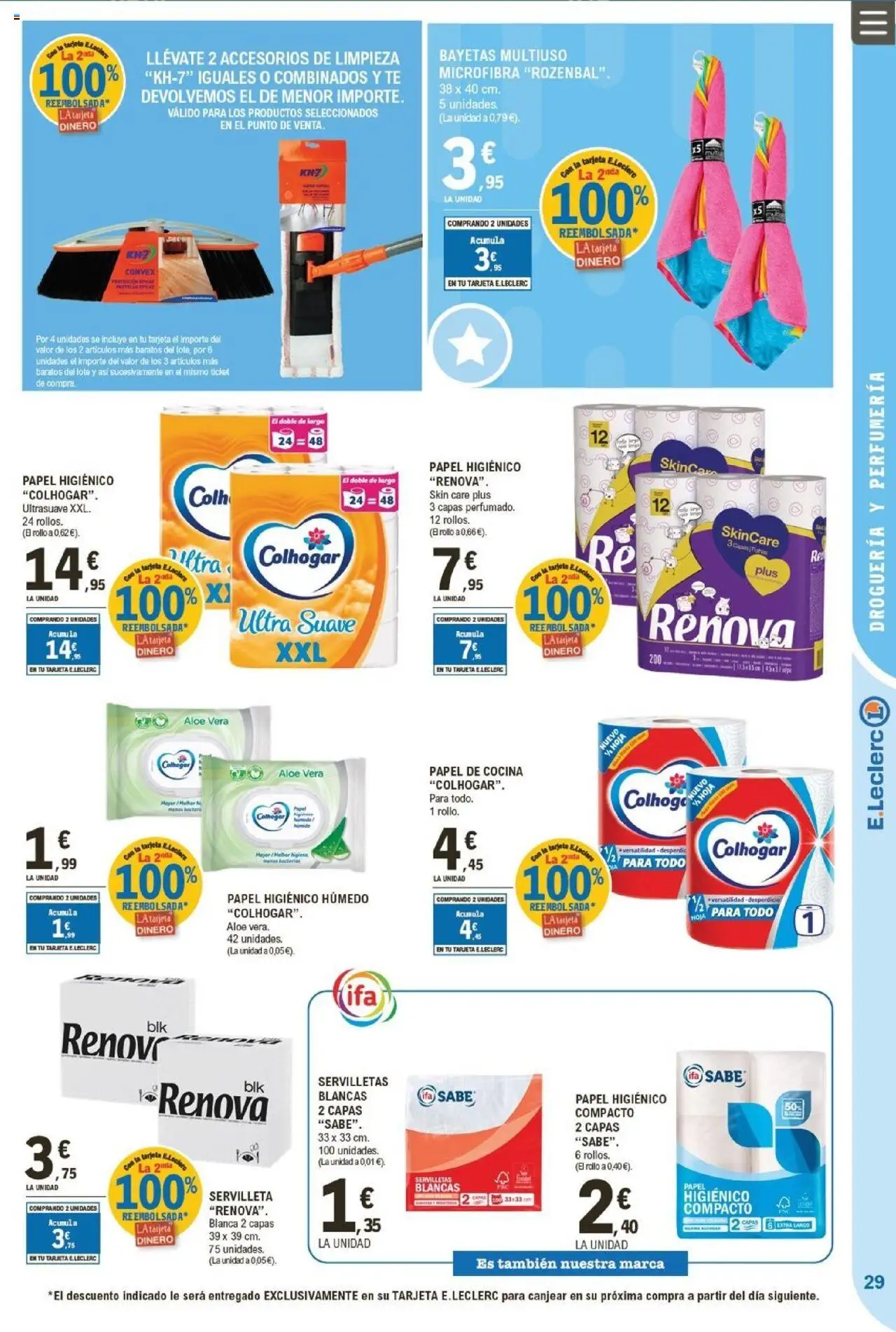 E.Leclerc folleto │ válido desde el 24.09.2025 | Página: 29 | Productos: Papel higienico, Té, Cocina