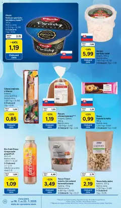 Tesco Hypermarket - leták │ platný od 16.07.2025 | Strana: 20 | Produkty: Chlieb, Orechy, Šalát, Grapefruit