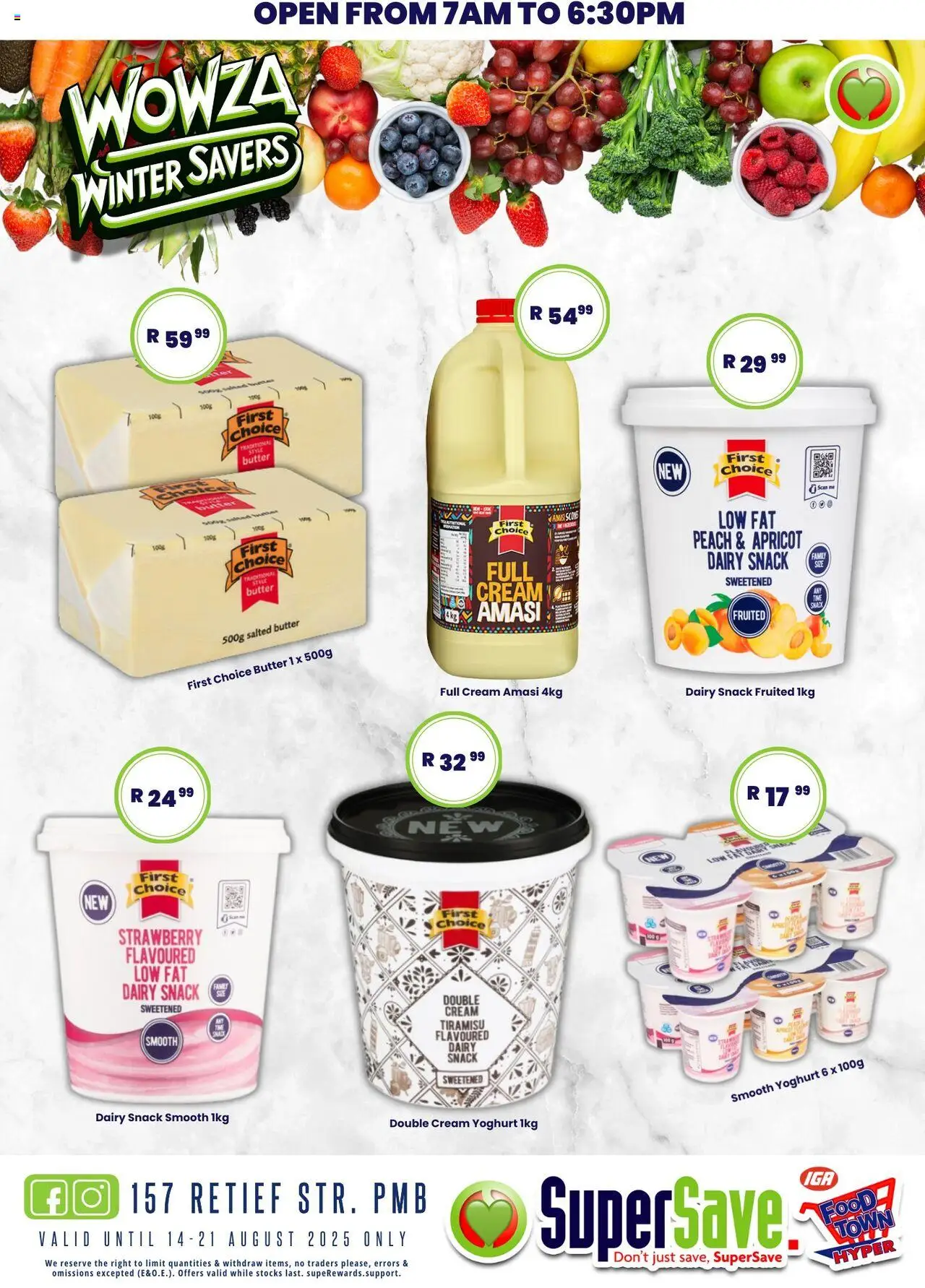 Super Save Specials │ valid from 14.08.2025 | Page: 49 | Products: Yoghurt, Butter, Cream, Peach