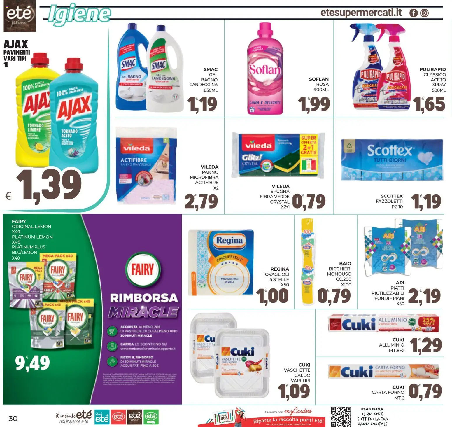 Volantino Eté del 24.03.2026 | Pagina: 30 | Prodotti: Spugna, Panno microfibra, Fazzoletti, Bagno