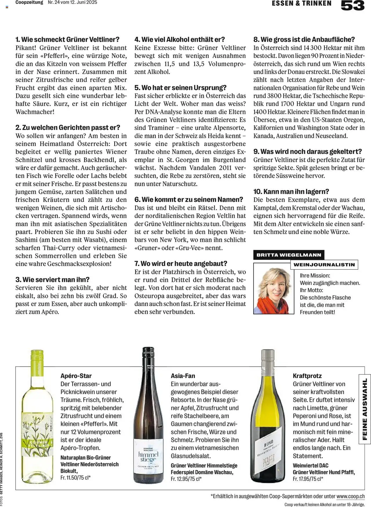 Coop - Magazin ab 12.06.2025 | Seite: 53 | Produkte: Lachs, Wein, Fisch, Pfeffer