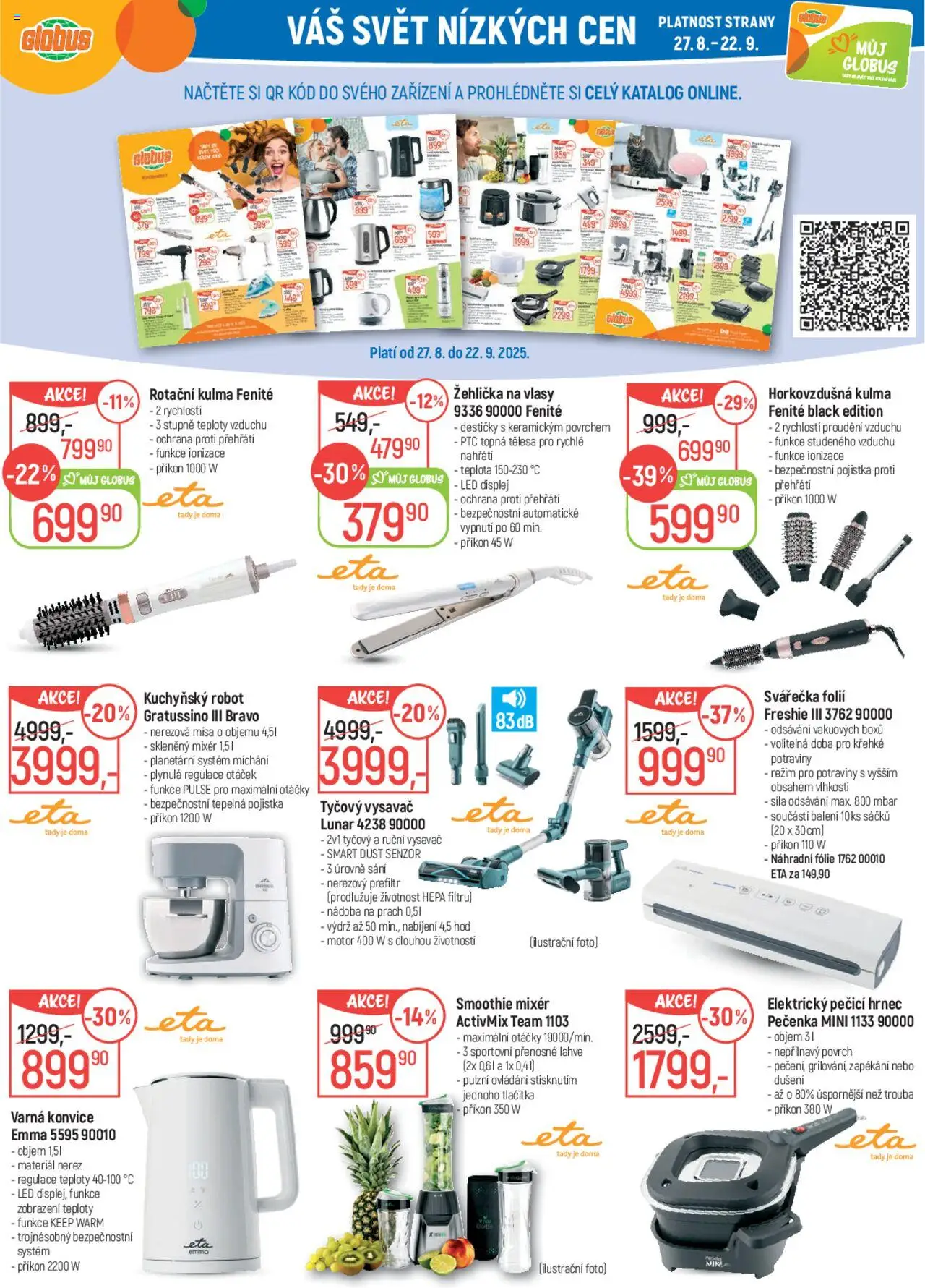 Globus leták od 27.08.2025 | Strana: 36 | Produkty: Kuchyňský robot, Svářečka, Vysavač, Robot