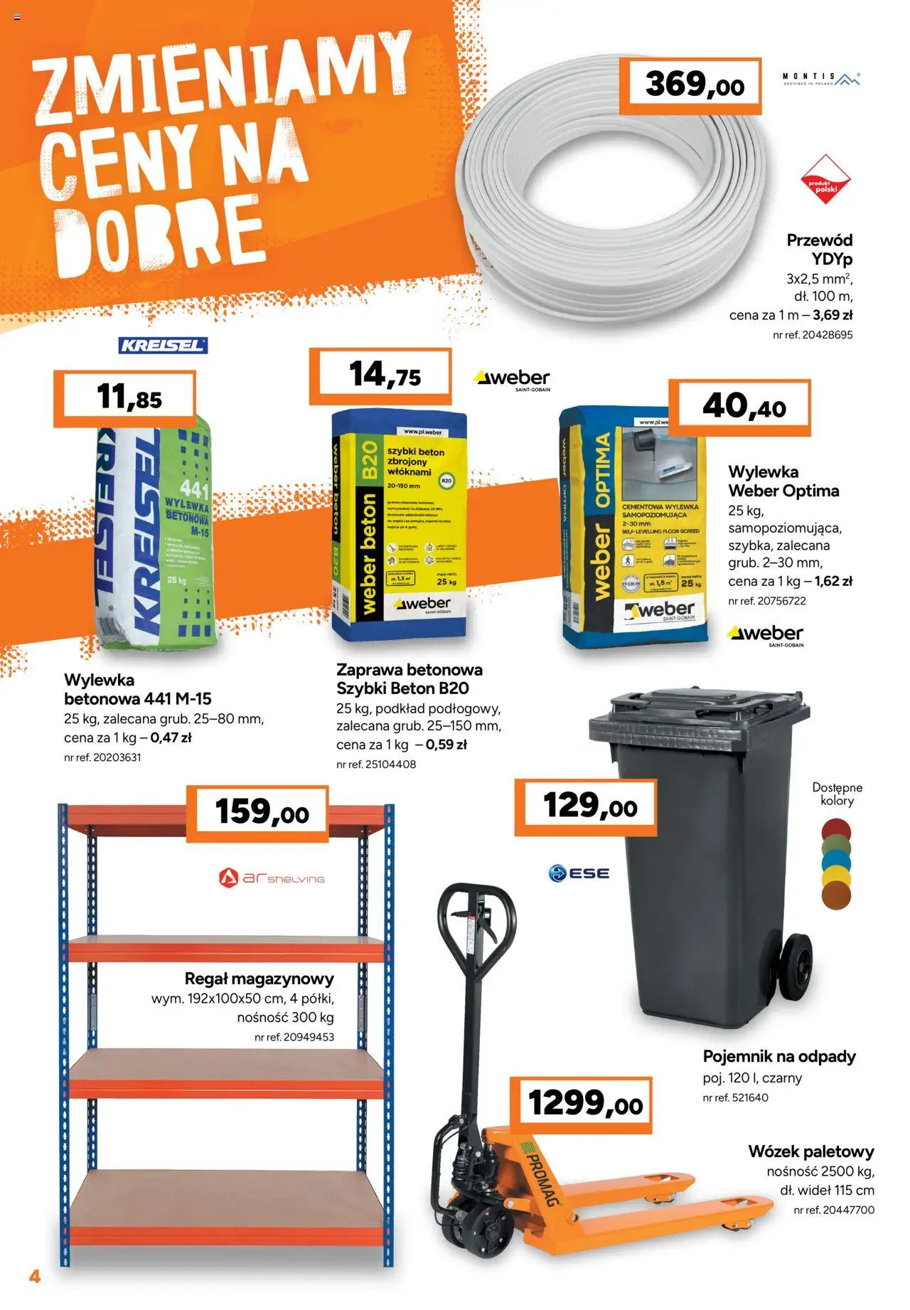Bricoman Gazetka od 25.08.2025 | Strona: 4 | Produkty: Regał magazynowy, Regał