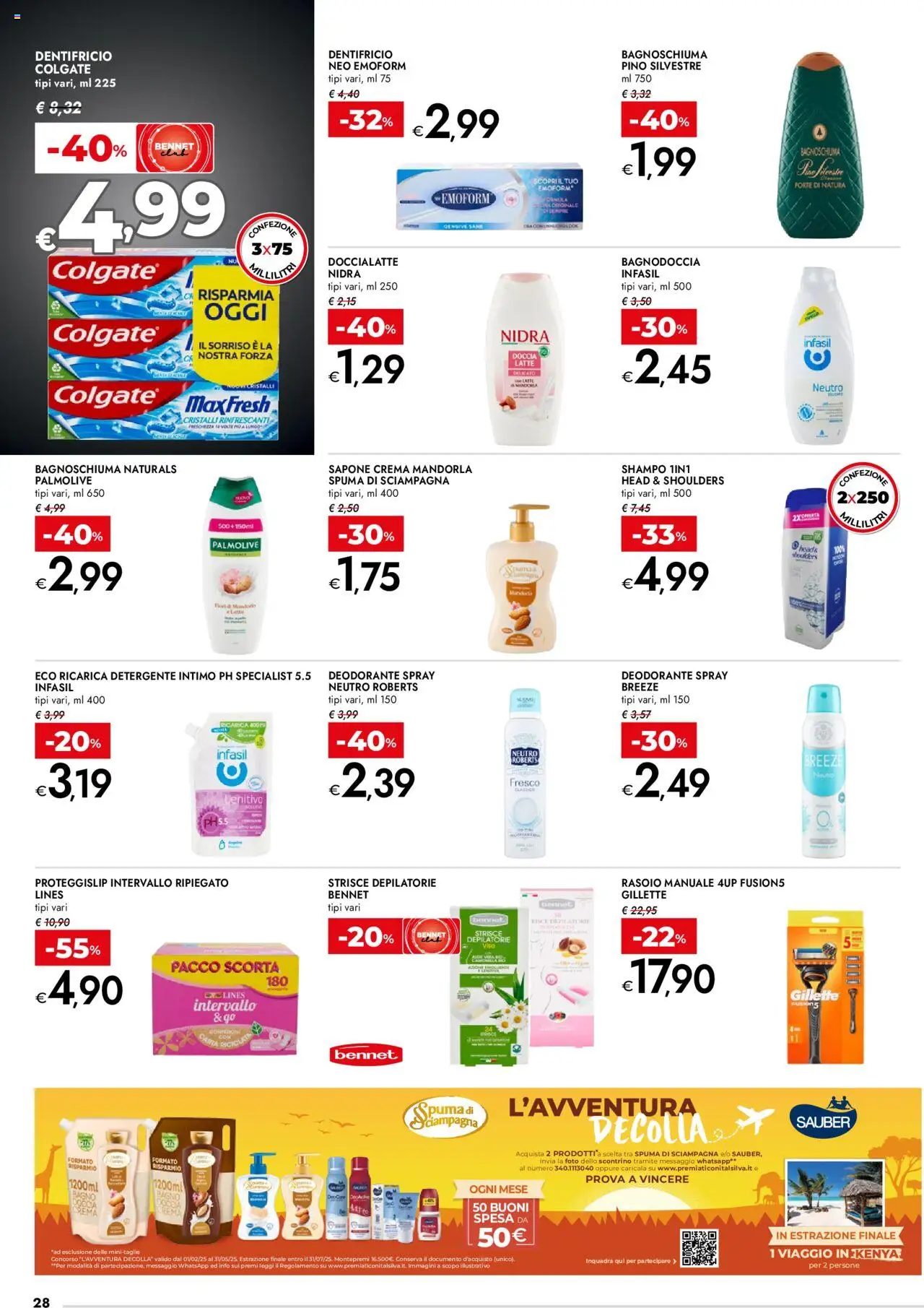Volantino bennet del 05.06.2025 | Pagina: 28 | Prodotti: Sapone, Bagnoschiuma, Deodorante, Dentifricio