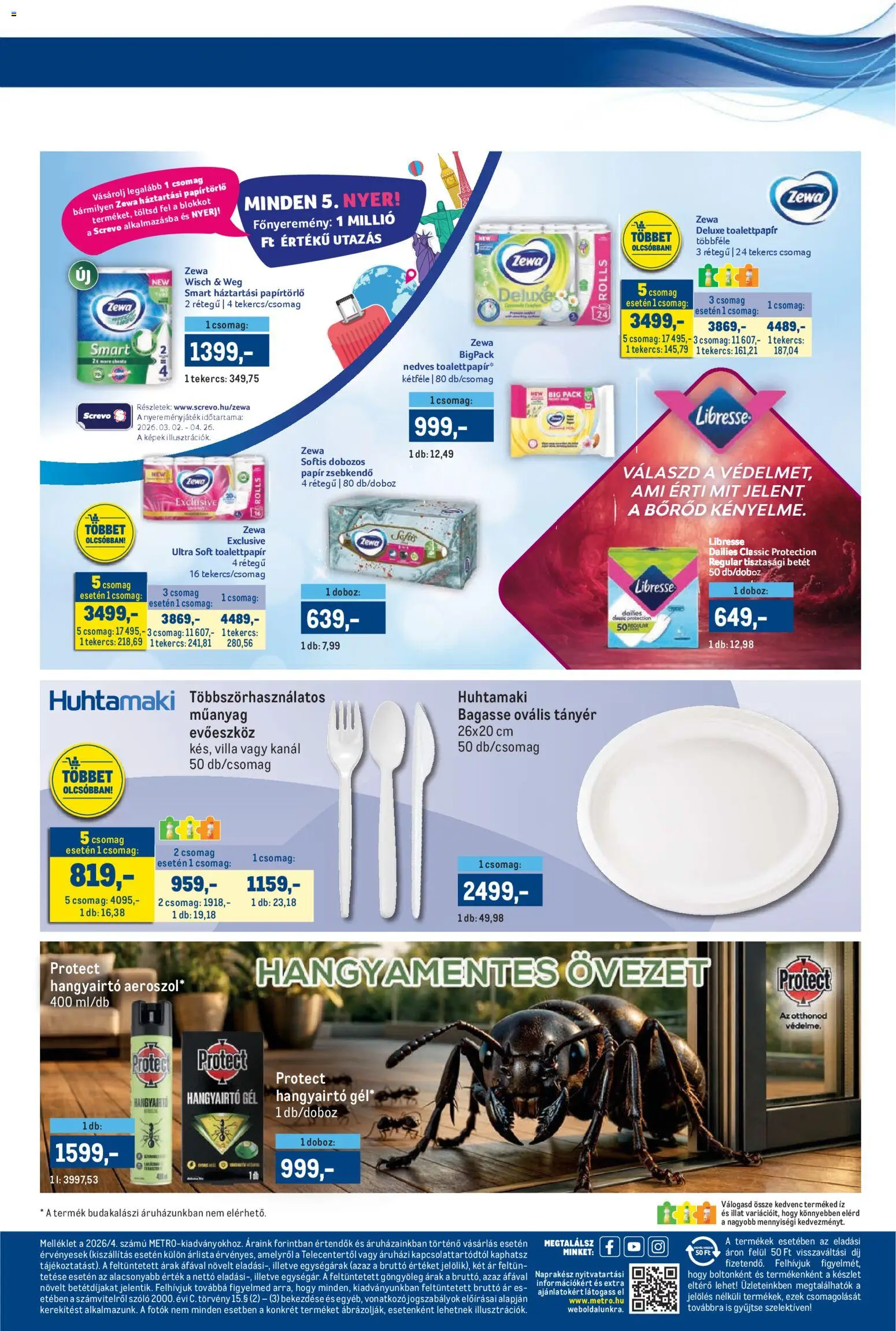 Metro akciós ujság - amely érvényes a következő dátumtól: 16.04.2026 | Oldal: 29 | Termékek: Evőeszköz, Papírtörlő, Hangyairtó, Tányér
