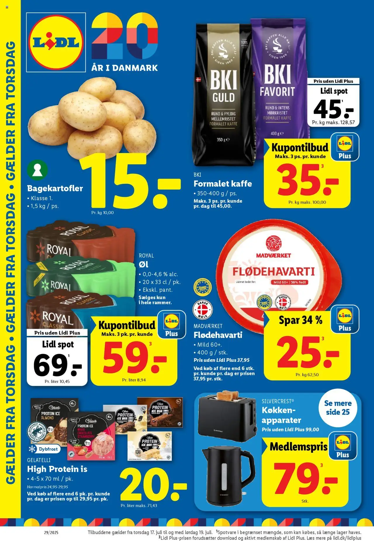 Lidl Tilbudsavis gyldig fra 17.07.2025 | Side: 1 | Produkter: Kaffe, Is, Søm