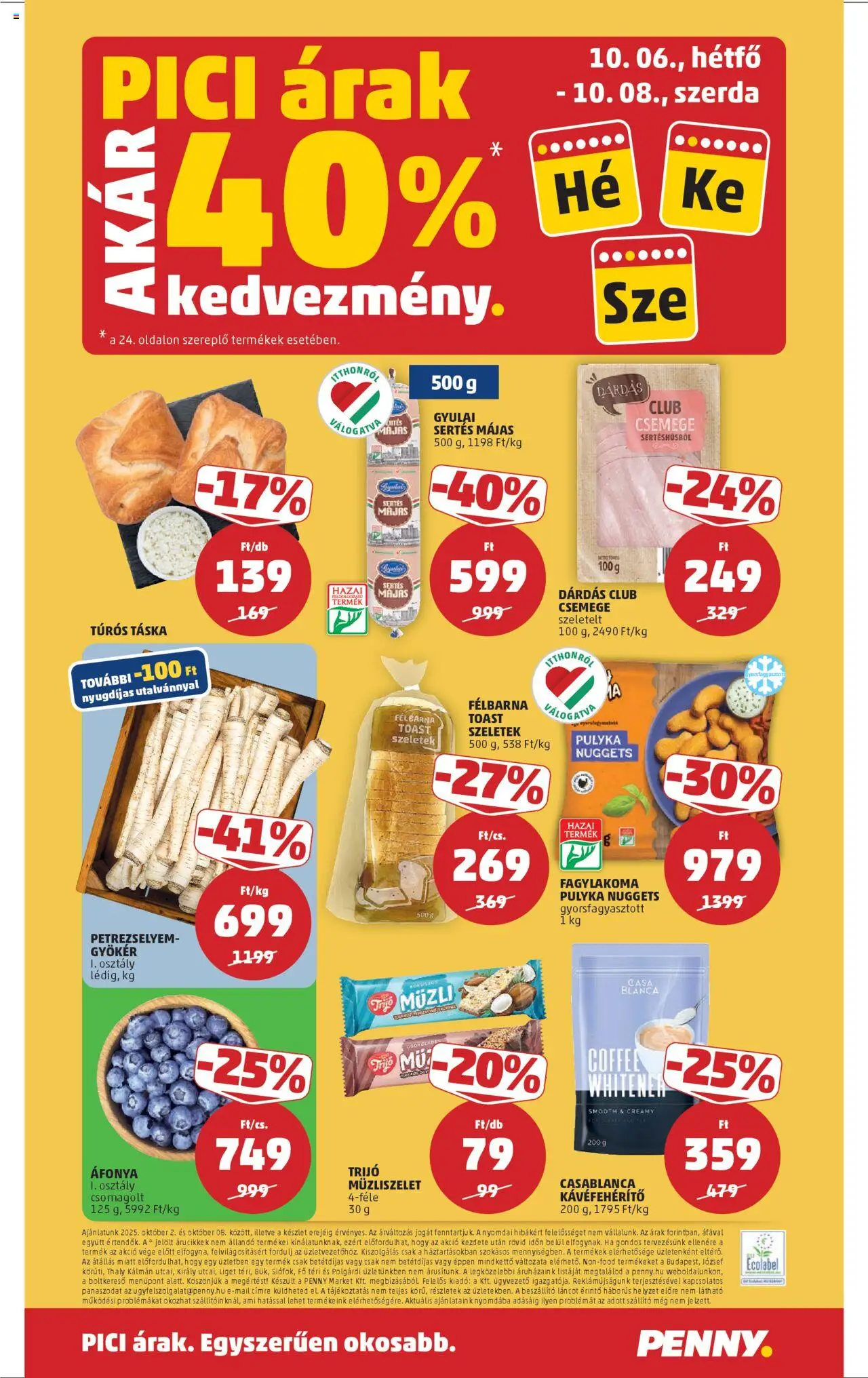 PENNY akciós ujság - amely érvényes a következő dátumtól: 02.10.2025 | Oldal: 29 | Termékek: Áfonya, Petrezselyem, Müzli, Táska