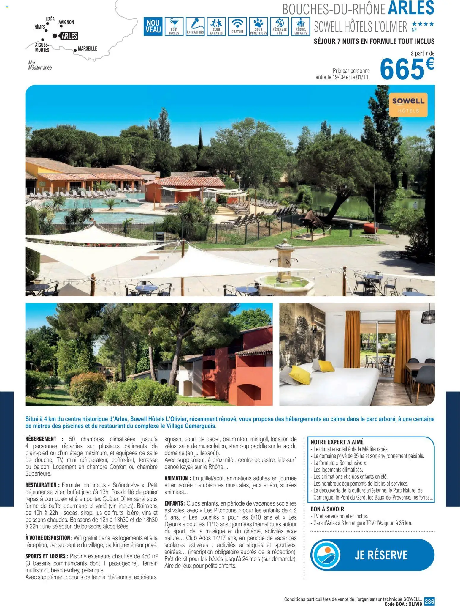 {H1} | Page: 286 | Produits: Kayak, Buffet, Jeux, Jus