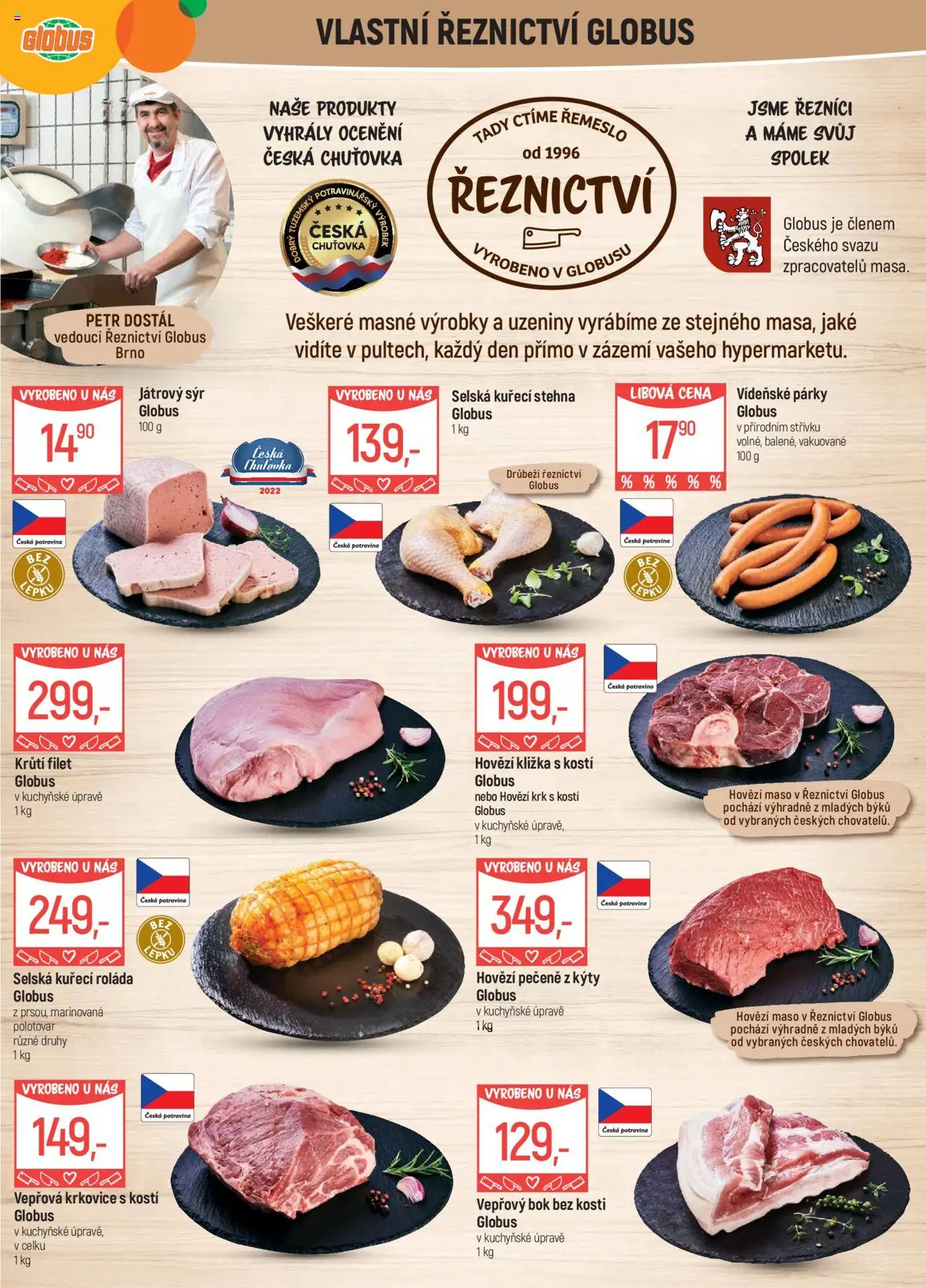 Globus leták - Brno od 27.08.2025 | Strana: 5 | Produkty: Sýr, Vídeňské párky, Uzeniny, Vepřová krkovice