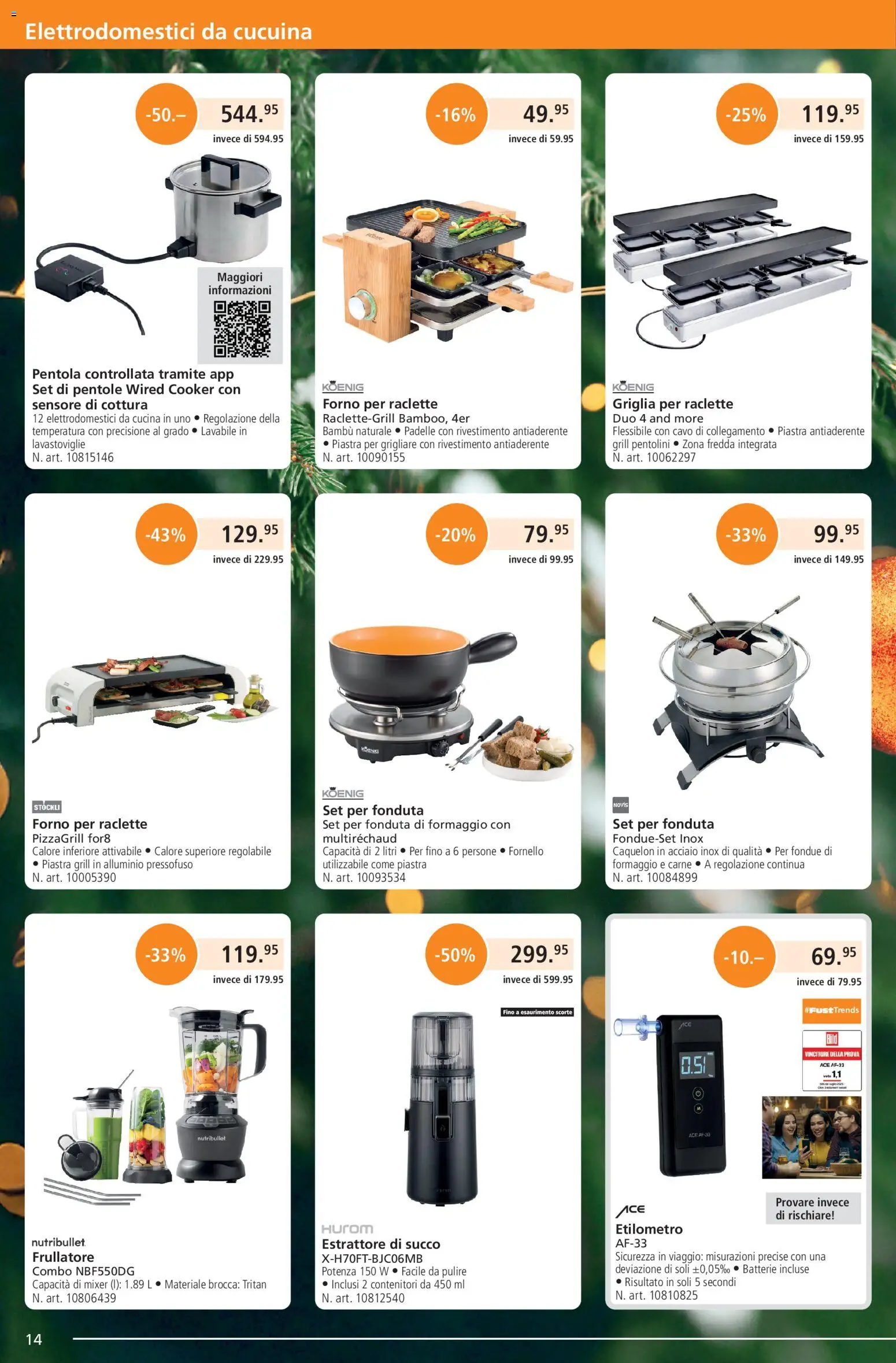 Fust Aktionen IT – gültig ab 01.12.2025 | Seite: 14 | Produkte: Batterie, Raclette, Fondue, Grill