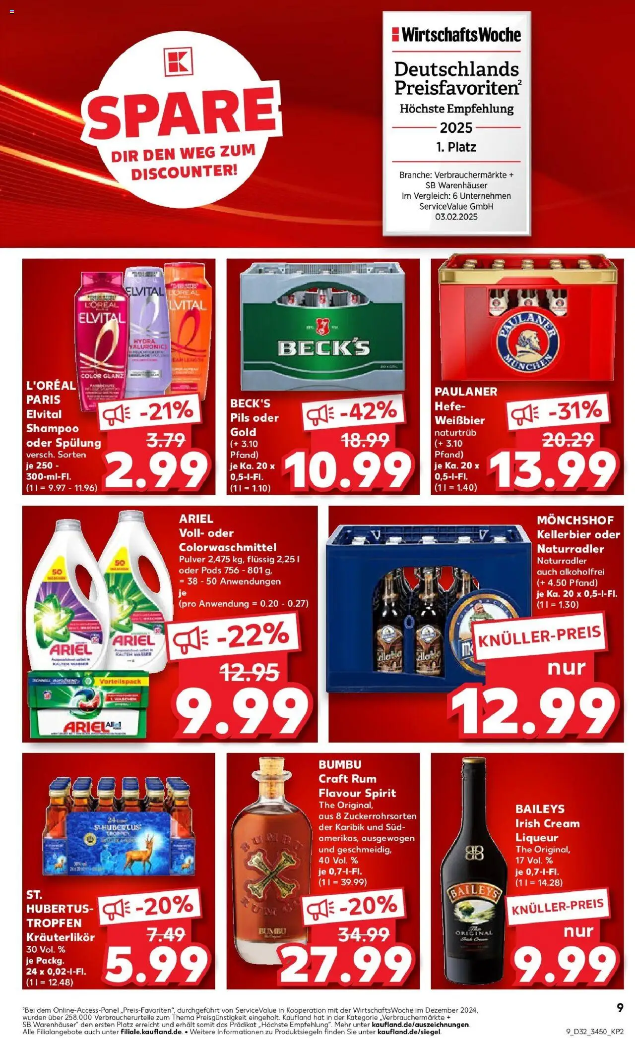 Kaufland prospekt Ilmenau	 - gültig ab dem 07.08.2025 | Seite: 9 | Produkte: Weißbier, Rum, Shampoo, Paulaner
