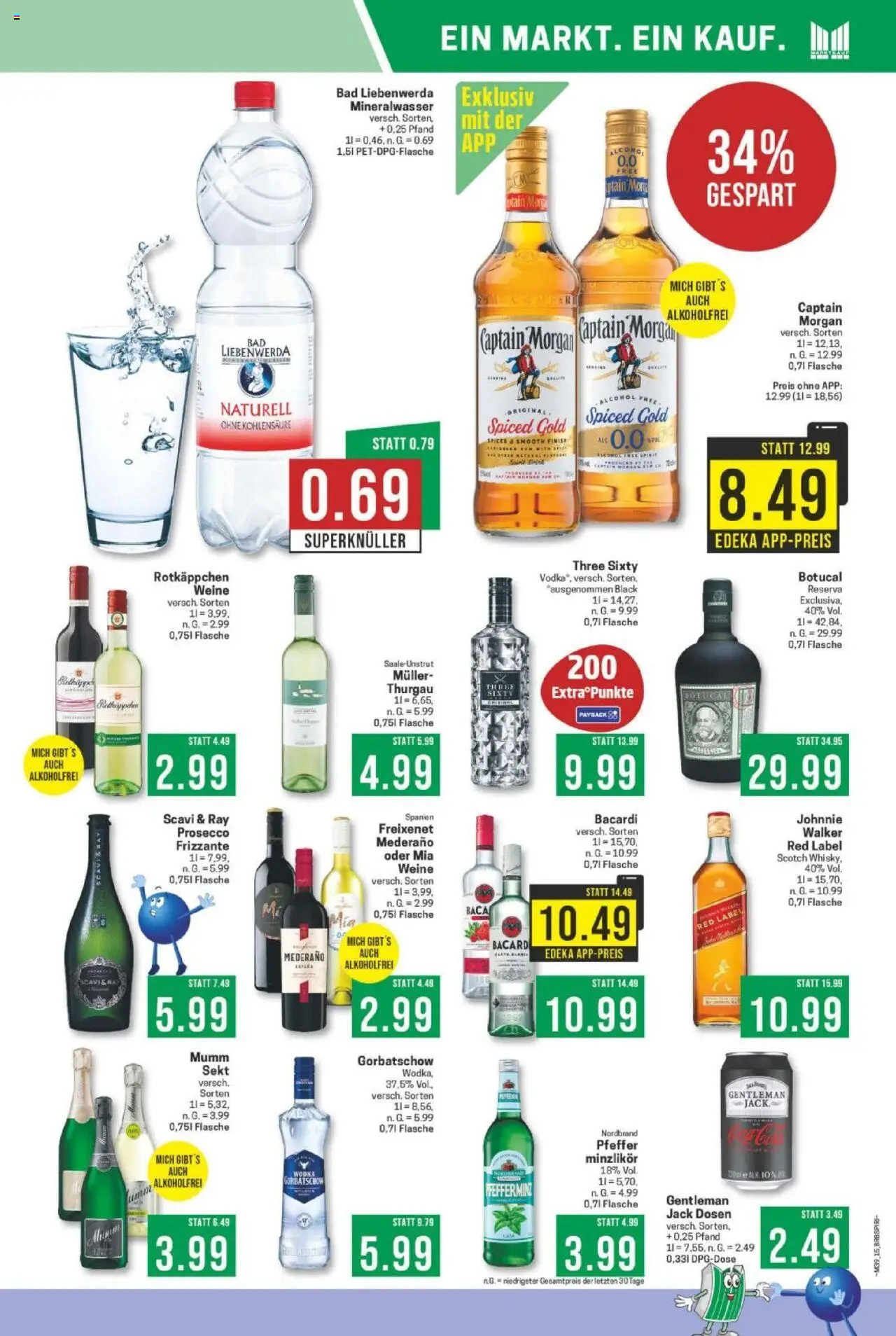 Marktkauf Prospekt 	 – gültig ab 22.09.2025 | Seite: 15 | Produkte: Bacardi, Bad, Prosecco, Rotkäppchen