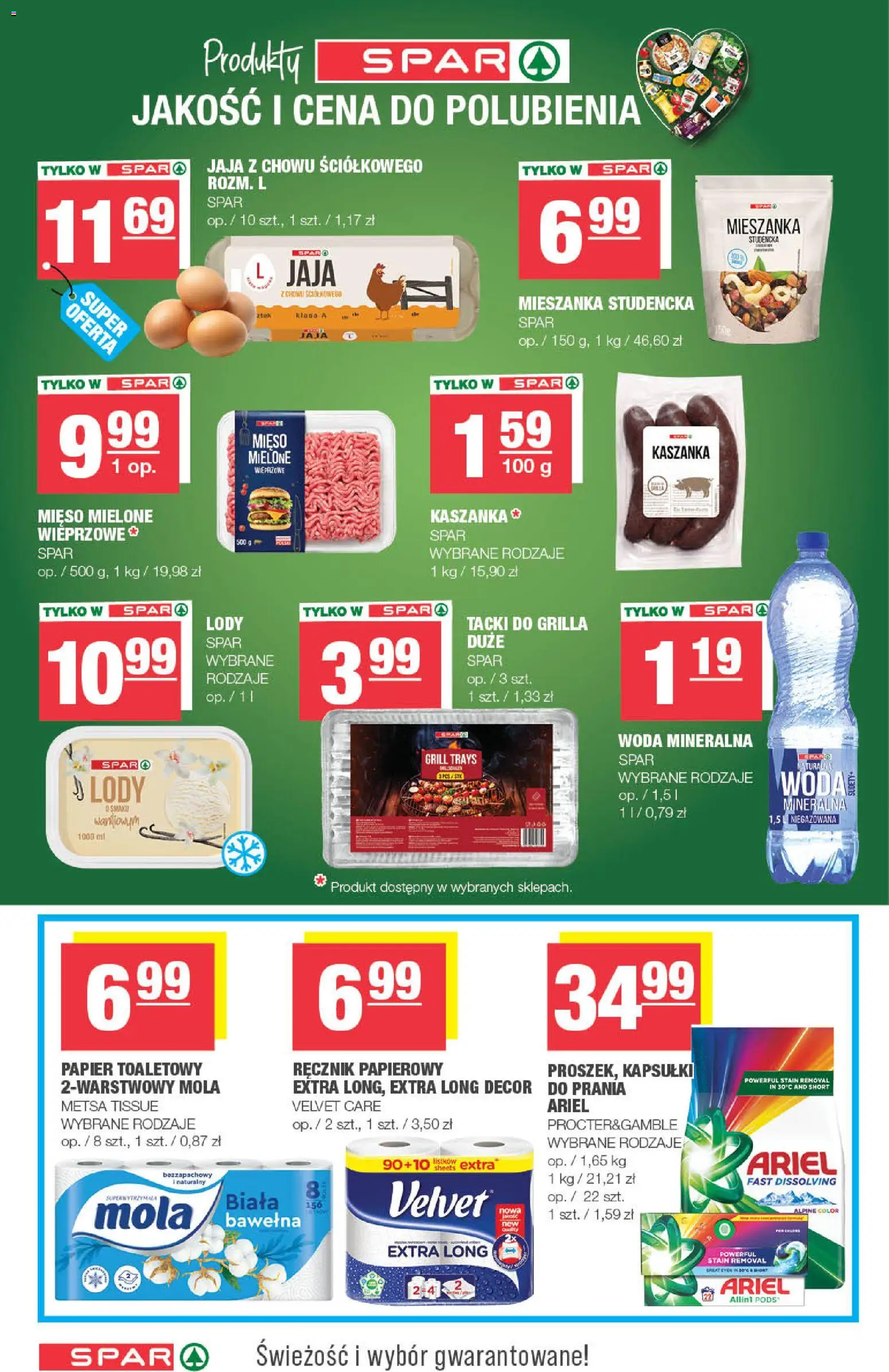 Spar gazetka od 08.04.2026 | Strona: 6 | Produkty: Papier toaletowy, Mięso, Lody, Ręcznik papierowy
