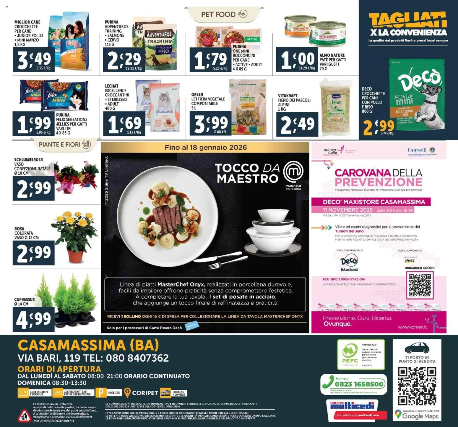 Volantino Decò del 28.10.2025 | Pagina: 20 | Prodotti: Paté, Pollo, Crocchette, Vaso