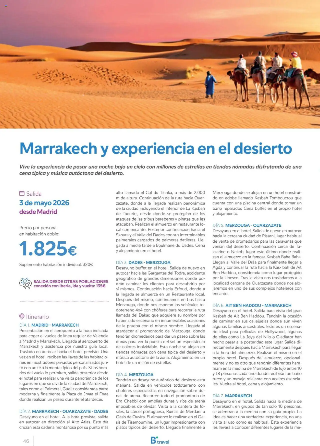 B the travel brand Viajeros Expertos Internacional 2026 │ válido desde el 03.10.2025 | Página: 46 | Productos: Σφουγγαρίστρα, Té, Palmeras, Navegación