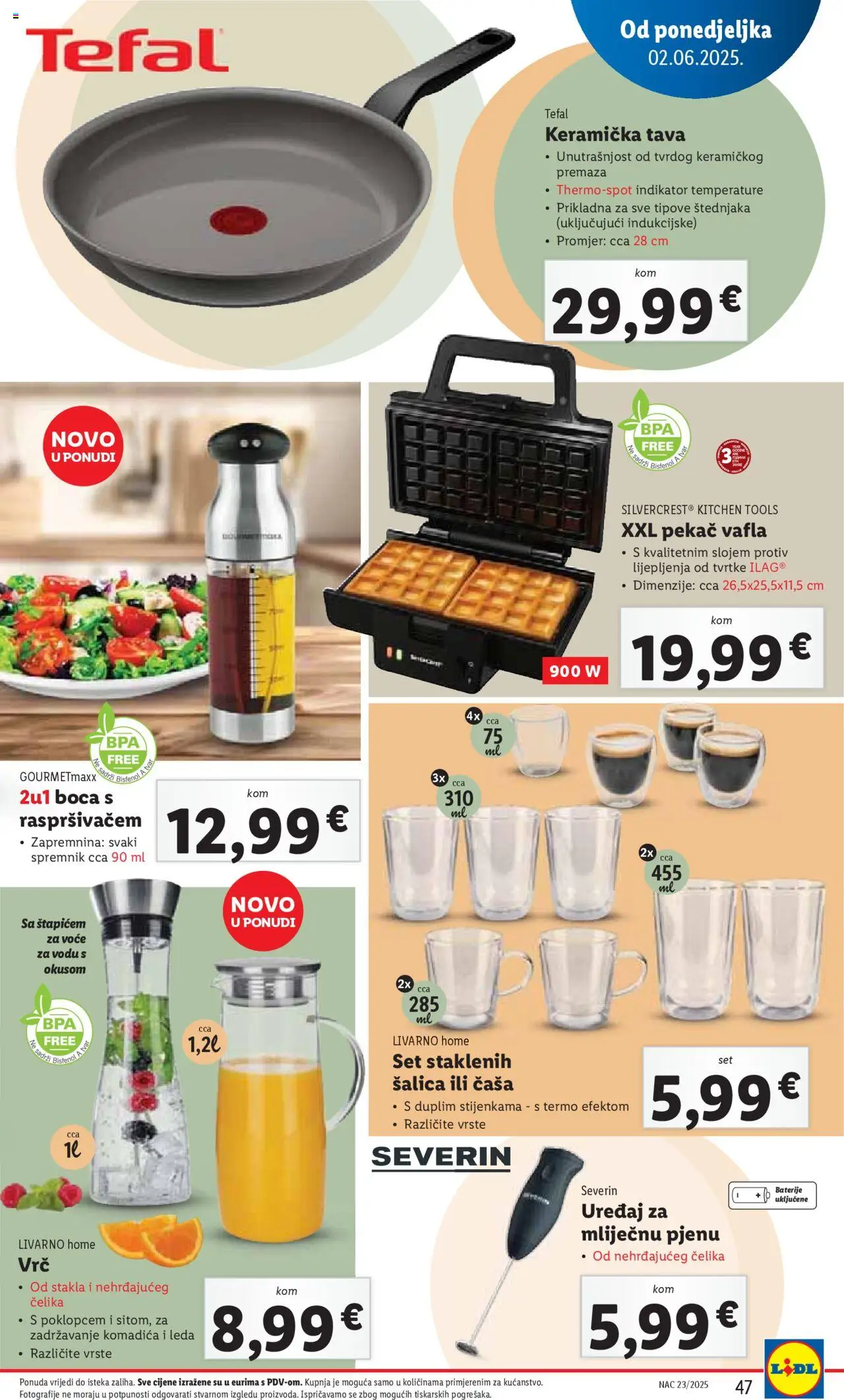Lidl katalog | vrijedi od 02.06.2025 | Stranica: 47 | Proizvodi: Voće, Baterije, Pan, Tava