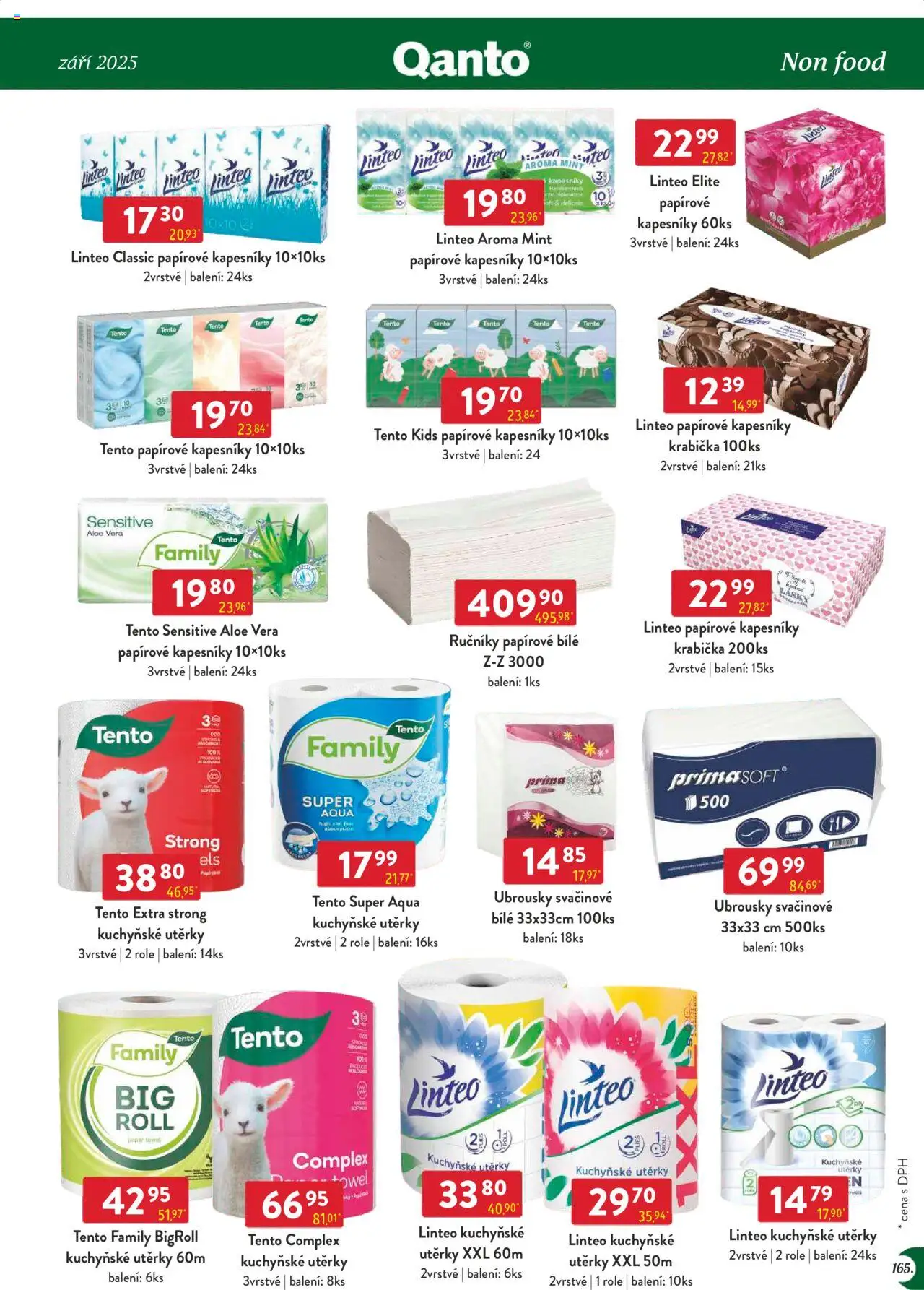 Astur & Qanto leták - Velkoobchod 09/2025 od 01.09.2025 | Strana: 165 | Produkty: Krabička, Papírové kapesníky, Ručníky, Aloe vera