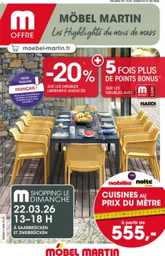 Möbel Martin - Prévisualisation de Möbel Martin Les Highlights du mois de mars valide à partir de 13.03.2026