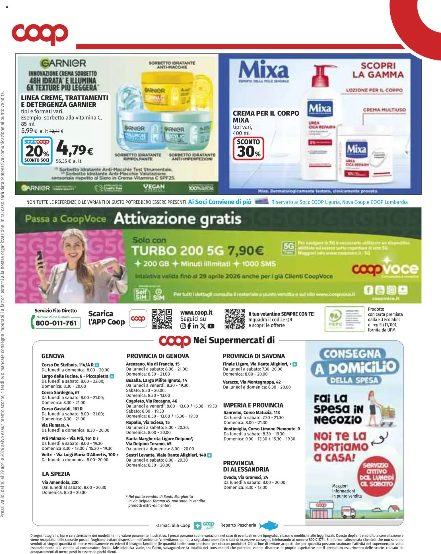 Volantino COOP del 16.04.2026 | Pagina: 18 | Prodotti: Crema, Tè, Sorbetto, Limone