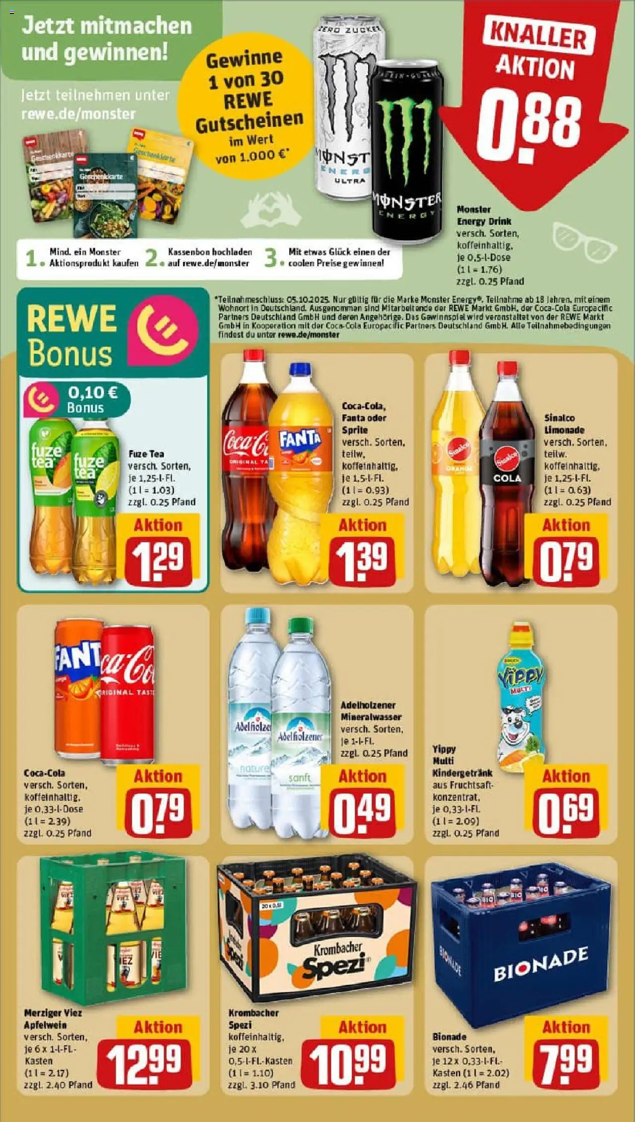 Rewe prospekt Beckingen	 – gültig ab 21.09.2025 | Seite: 18 | Produkte: Sprite, Adelholzener, Mineralwasser, Fruchtsaft