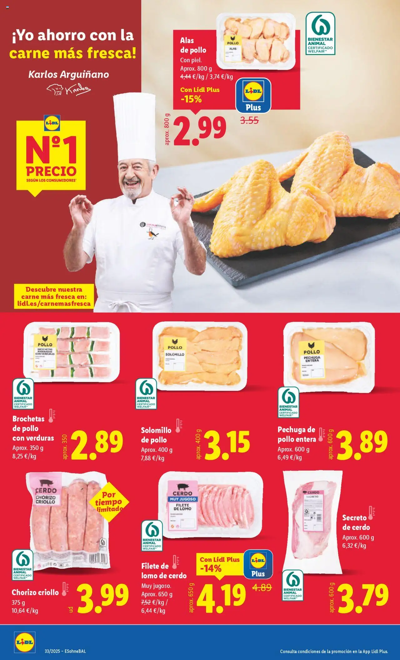 Lidl catálogo VAL │ válido desde el 11.08.2025 | Página: 14 | Productos: Cerdo, Filete