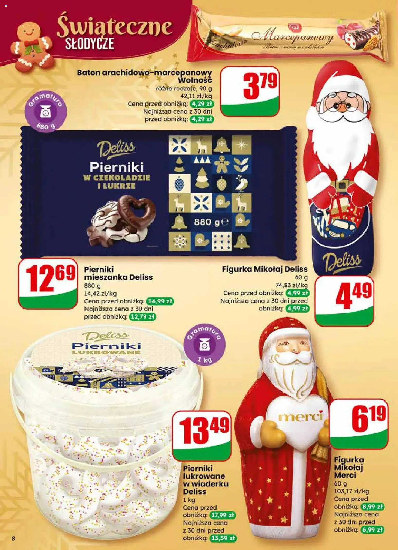 Dino Gazetka od 10.12.2025 | Strona: 8 | Produkty: Słodycze, Merci, Pierniki w czekoladzie, Baton