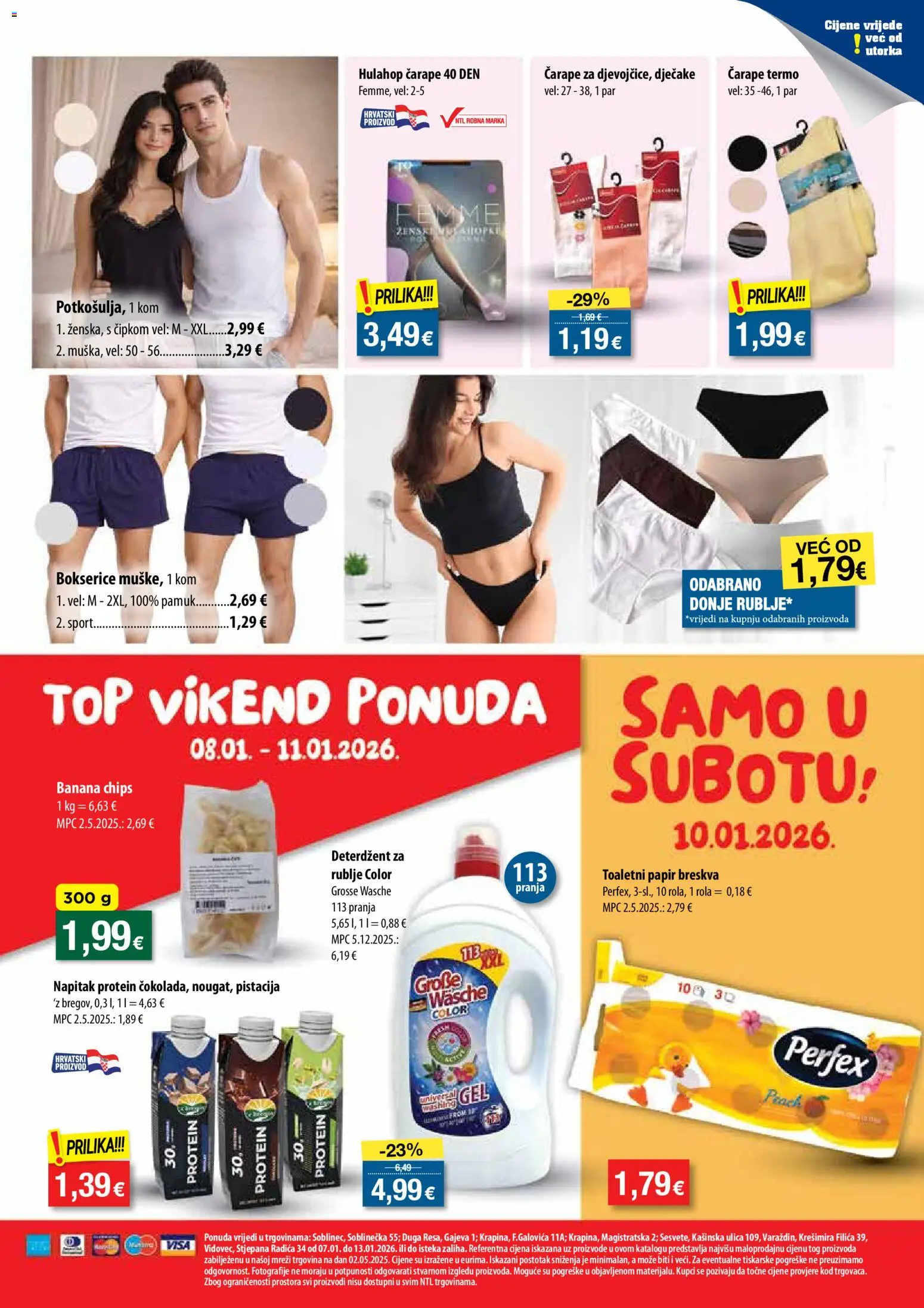 NTL katalog | vrijedi od 07.01.2026 | Stranica: 9 | Proizvodi: Deterdžent, Čarape, Bokserice, Toaletni papir