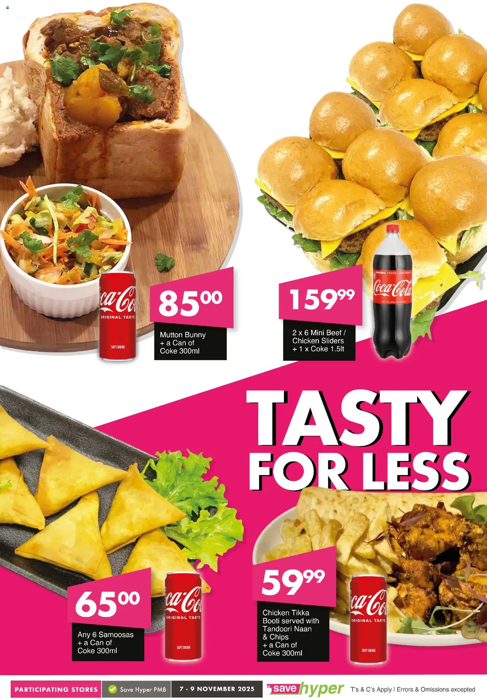 New Save catalogue – valid from 07.11.2025 | Page: 10 | Products: Coke, Samoosas, Beef, Sugar