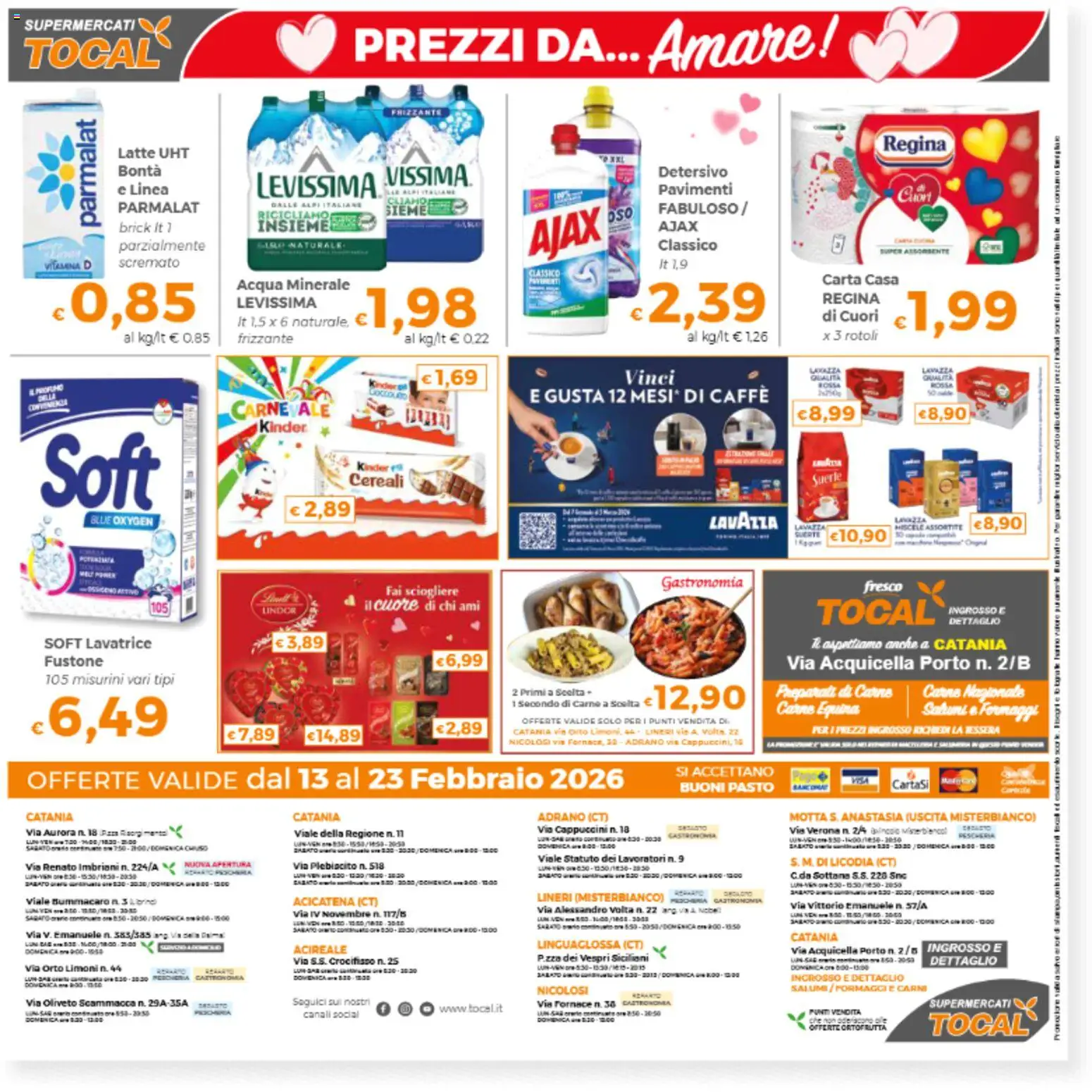 Volantino Tocal del 13.02.2026 | Pagina: 12 | Prodotti: Caffè, Cereali, Lavazza, Profumo