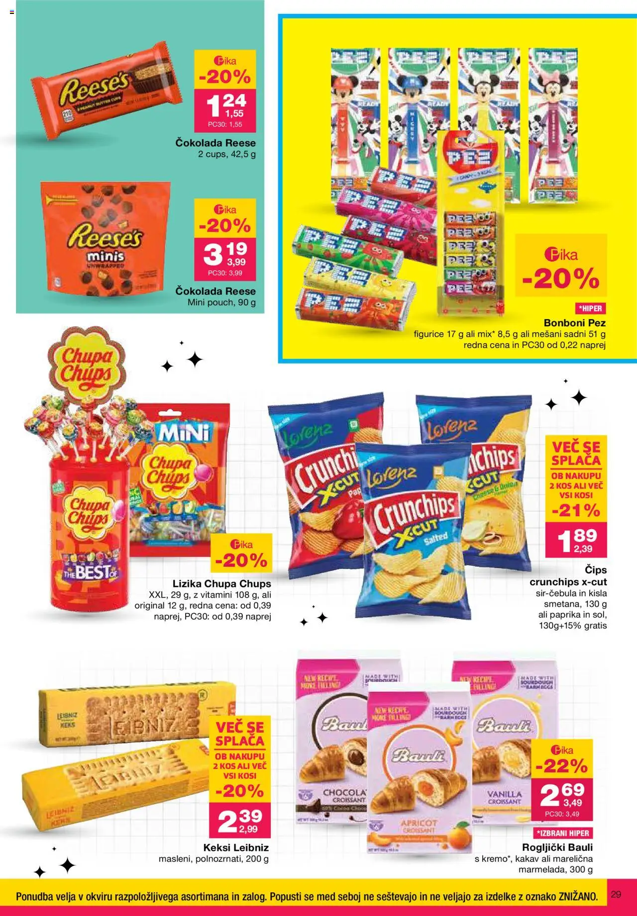 Mercator katalog veselo v šolo │ velja od 30.07.2025 | Stran: 29 | Izdelki: Keksi, Bonboni, Paprika, Cips