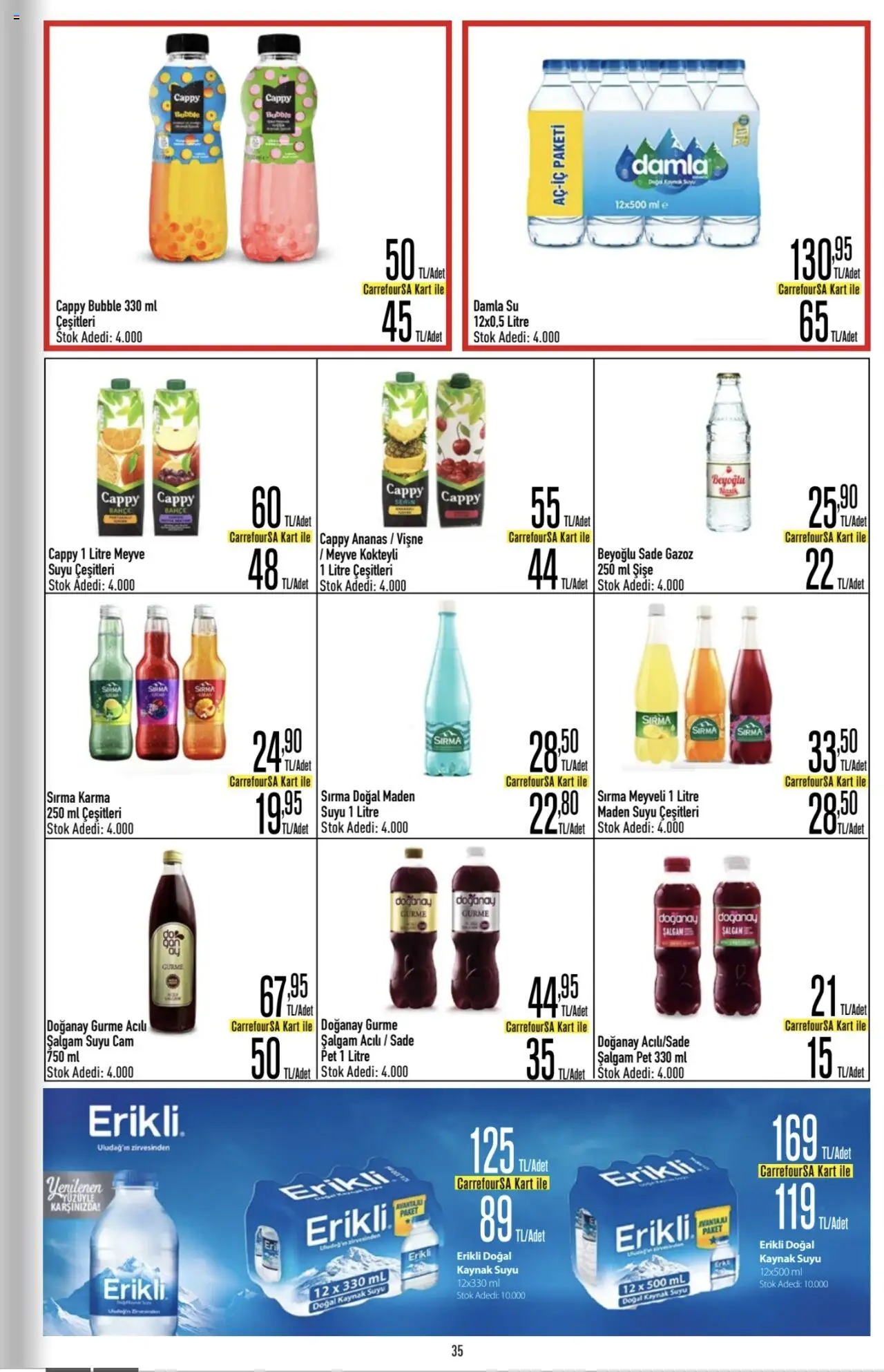 CarrefourSA Katalog - 26.06.2025 tarihinden itibaren geçerlidir | Sayfa: 35 | Ürünler: Şalgam, Ananas, Vişne, Maden suyu