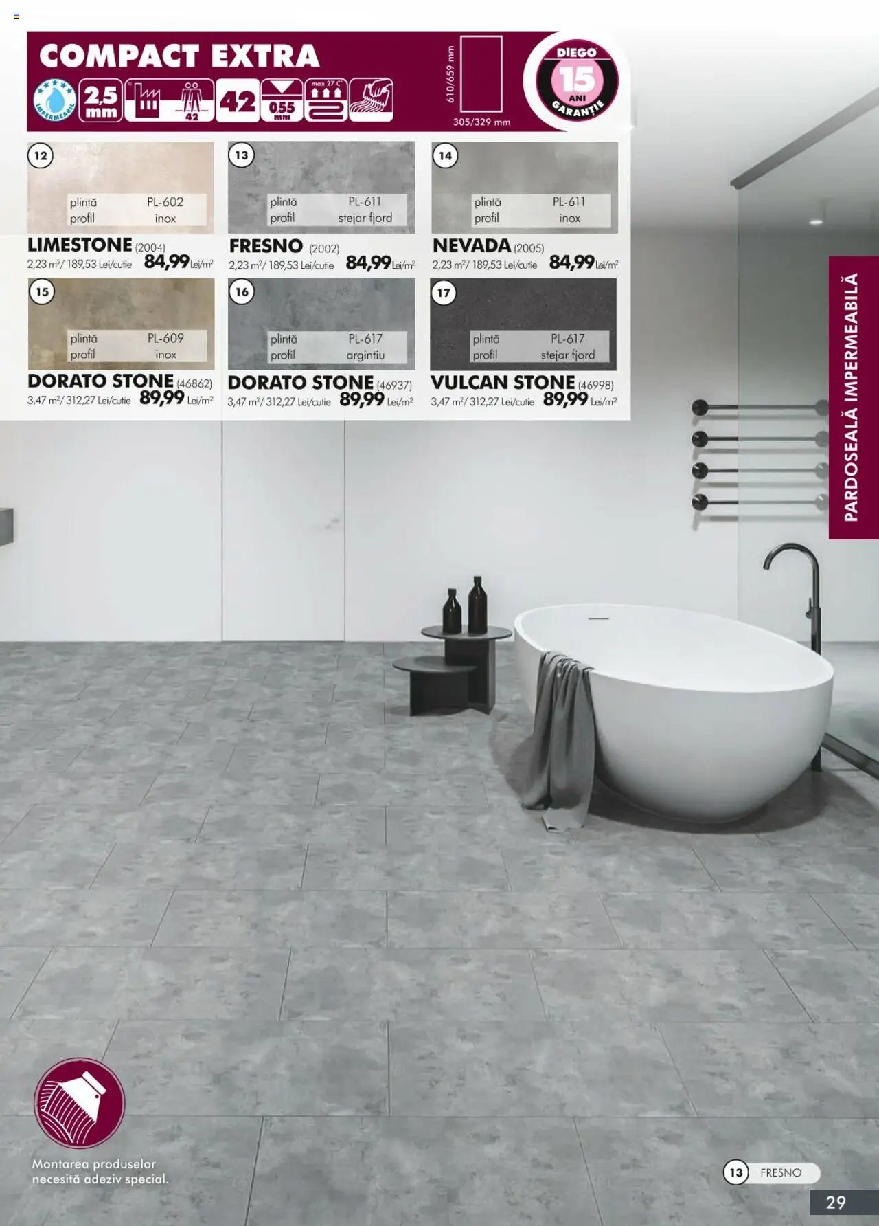 Noul catalog Diego – valabil de la 01.04.2024 | Pagină: 29 | Produse: Pardoseală, Adeziv