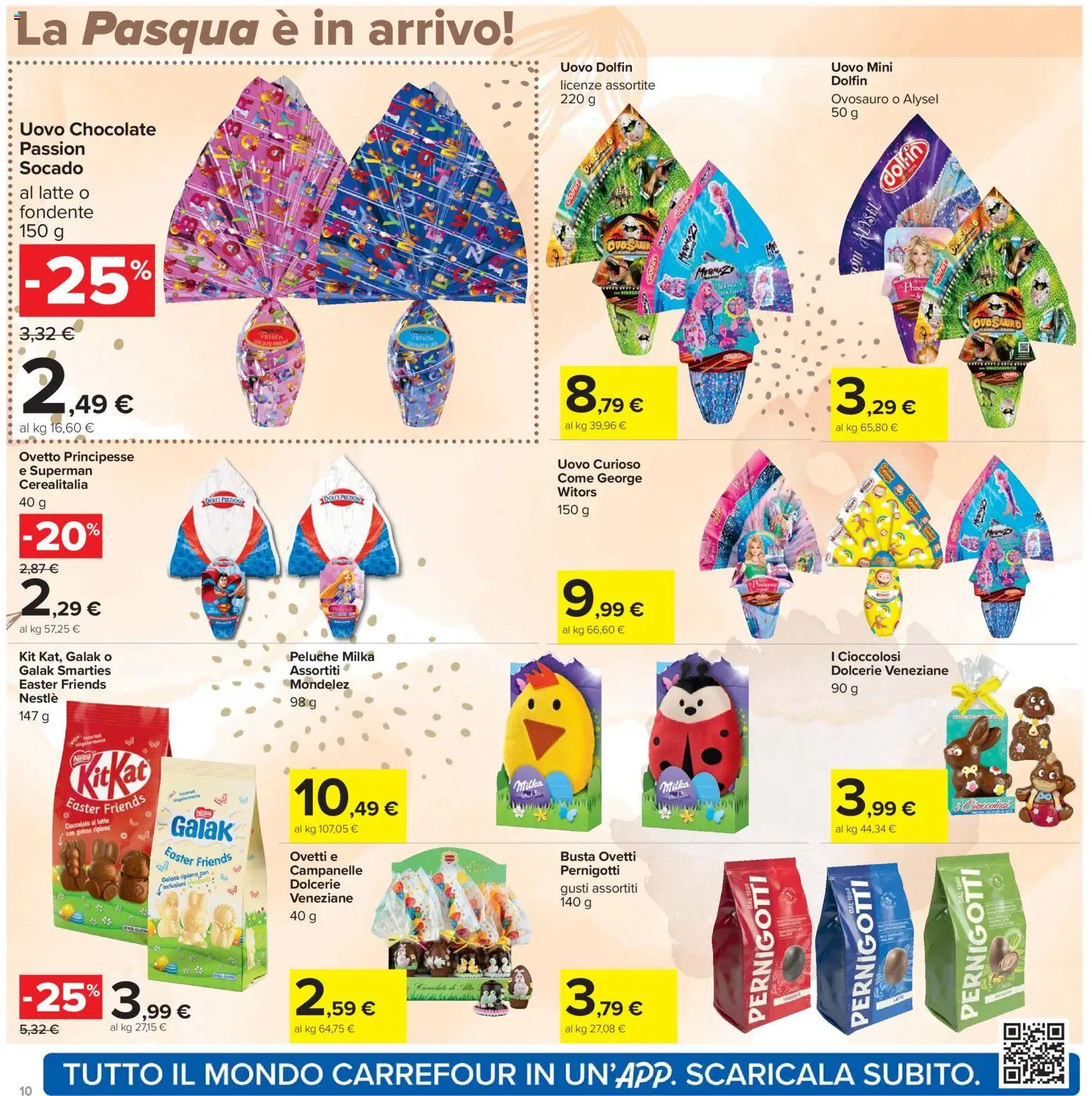 Volantino Carrefour del 02.03.2026 | Pagina: 10 | Prodotti: Ripiano, Peluche, Cioccolato, Latte