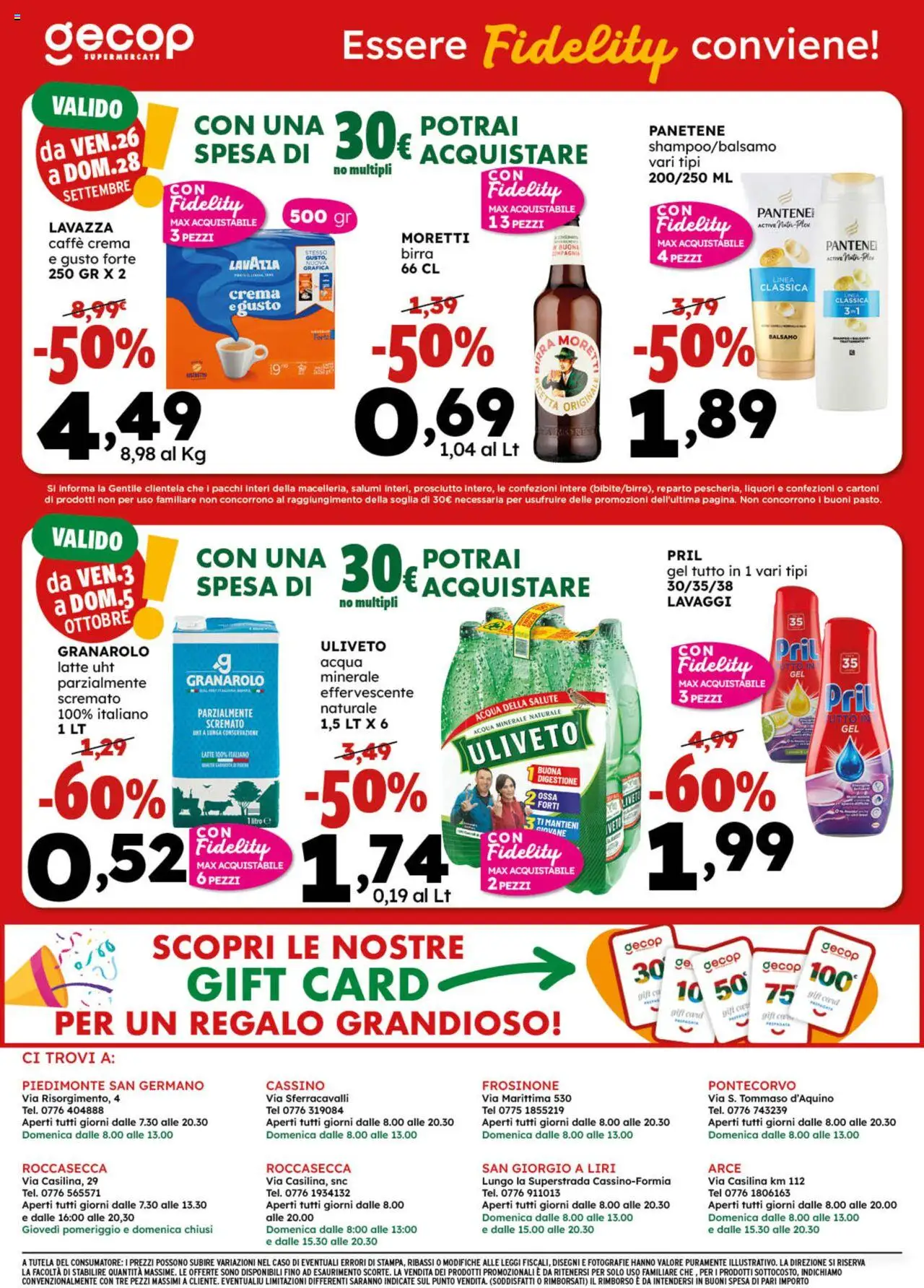 Volantino GECOP del 22.09.2025 | Pagina: 20 | Prodotti: Balsamo, Caffè, Birra, Lavazza