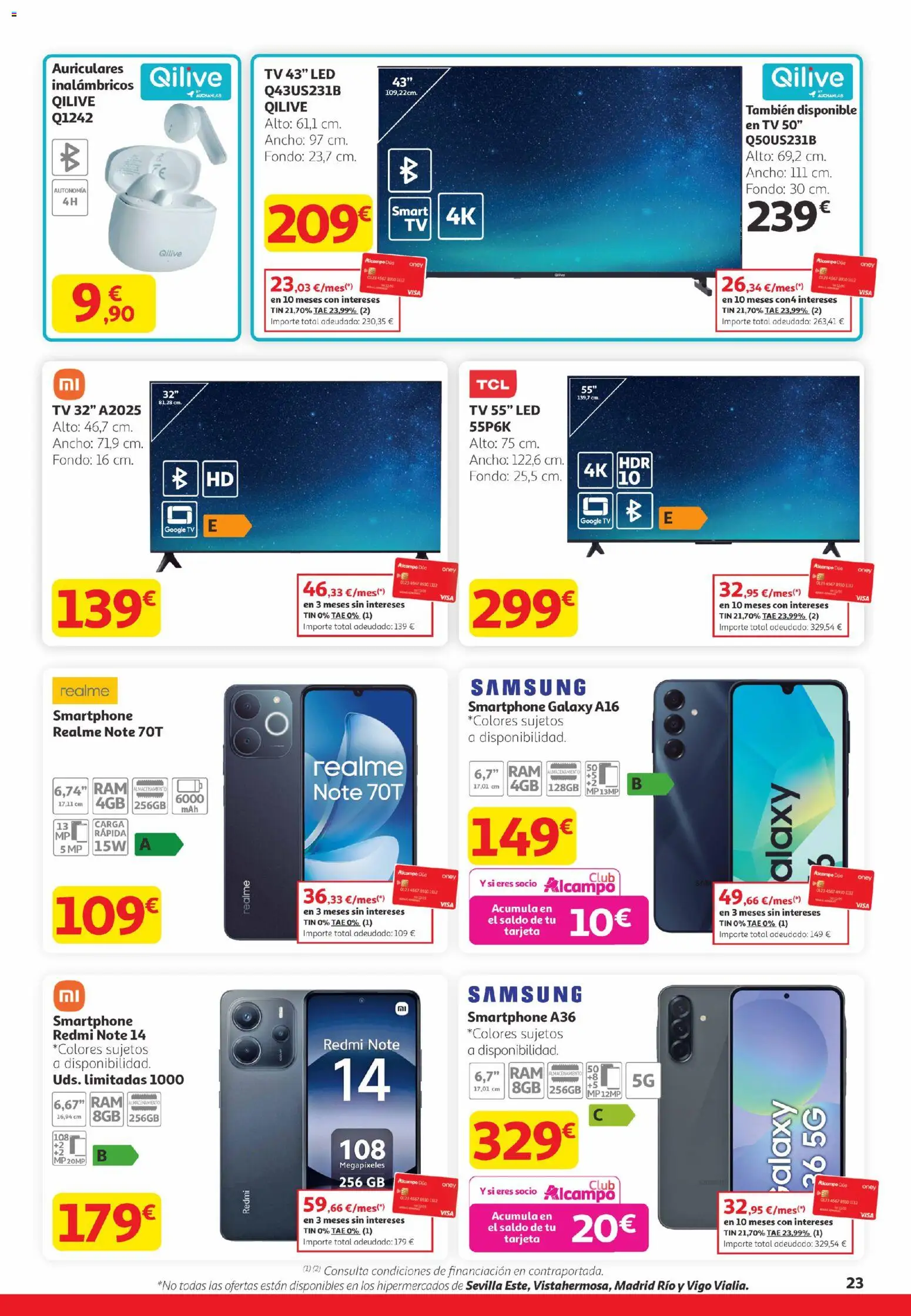 Alcampo -  Canarias │ válido desde el 29.01.2026 | Página: 23 | Productos: Smartphone, Auriculares