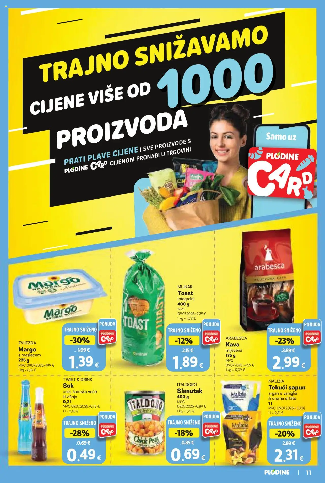 Plodine katalog | vrijedi od 22.10.2025 | Stranica: 11 | Proizvodi: Kava, Toast, Sapun, Voće