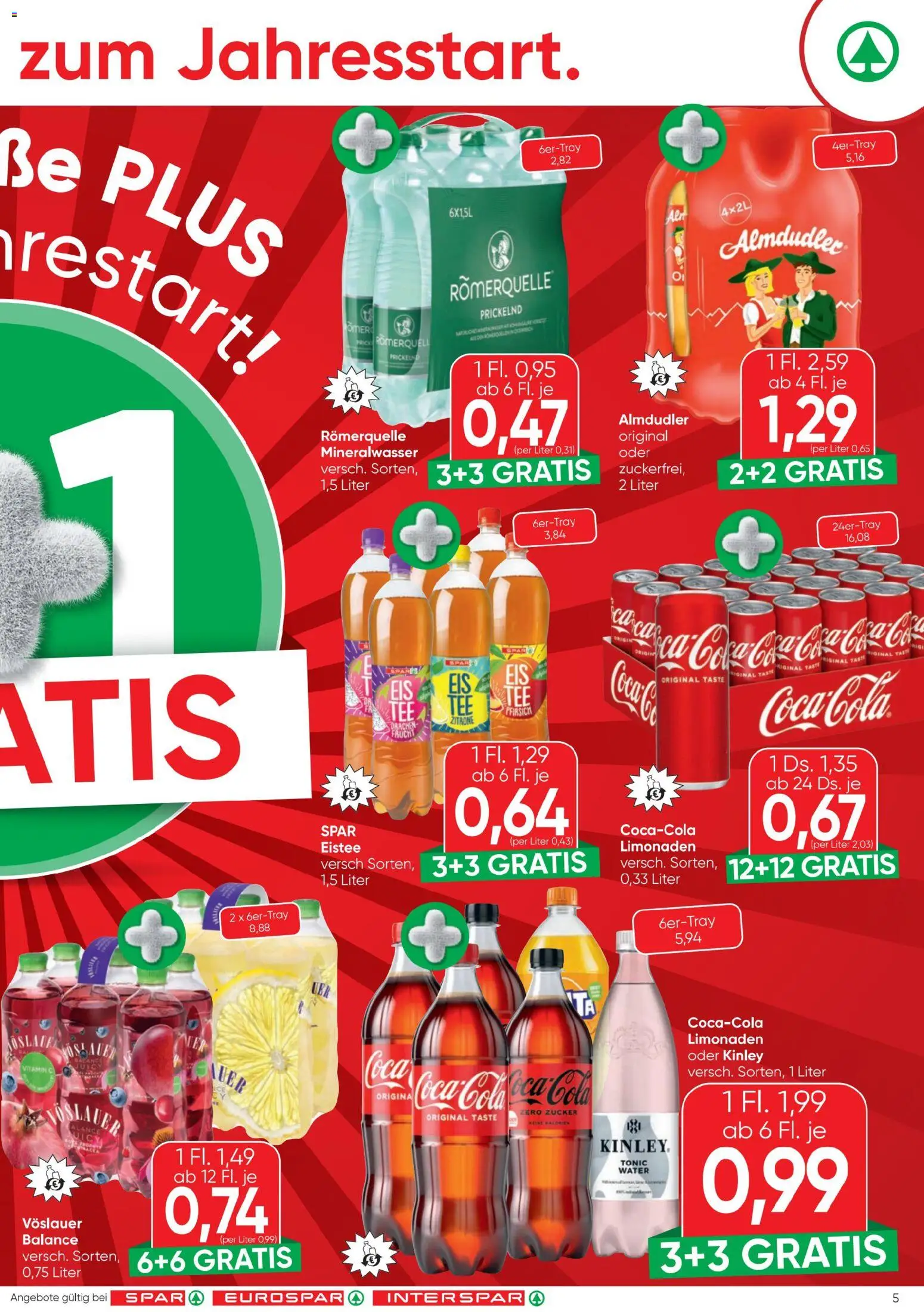 Spar Flugblatt gültig ab 02.01.2026 | Seite: 5 | Produkte: Zucker, Pfirsich