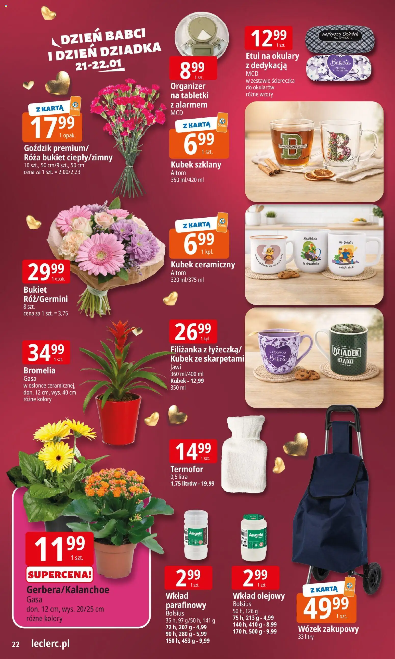 E.Leclerc Gazetka - Tychy od 13.01.2026 | Strona: 22 | Produkty: Karta, Okulary, Goździk