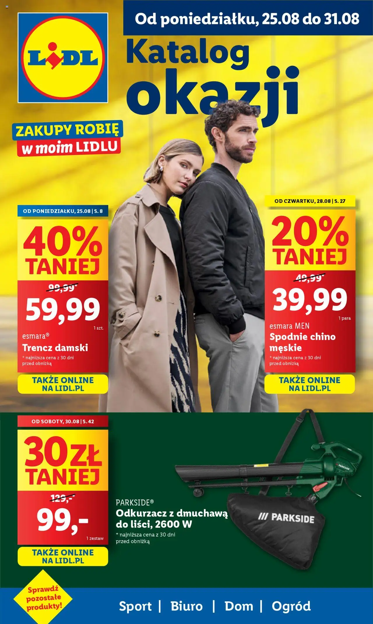 Lidl Katalog od 25.08.2025 | Strona: 1 | Produkty: Spodnie, Odkurzacz