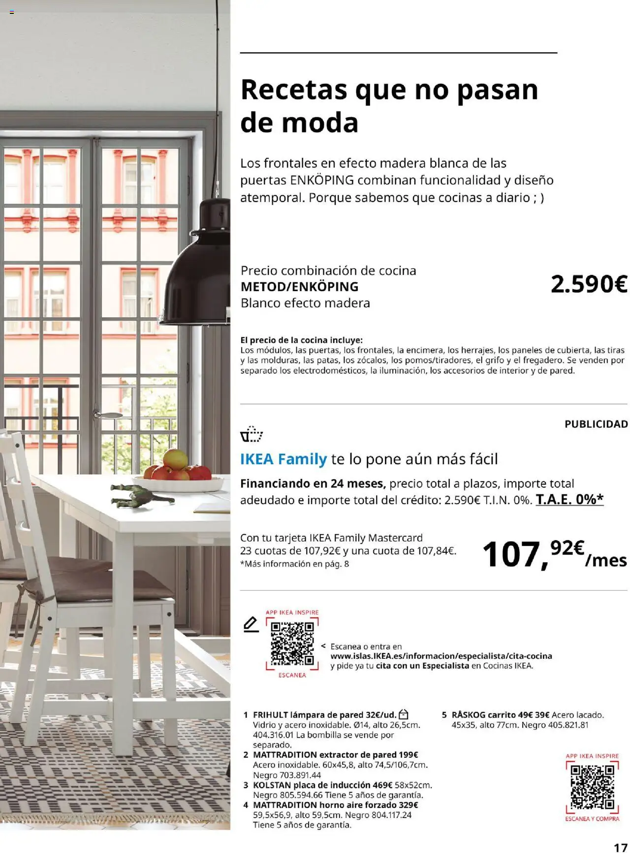 Catálogo IKEA Cocinas │ válido desde el 01.09.2025 | Página: 17 | Productos: Té, Horno, Cocina, Lámpara