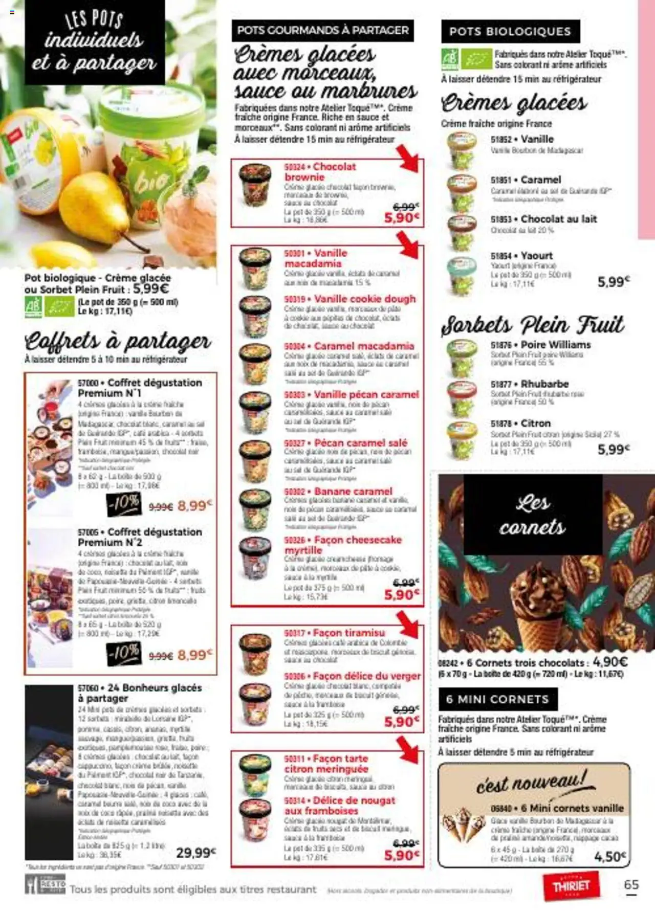  | Page: 65 | Produits: Glaces, Citron, Nougat, Lait
