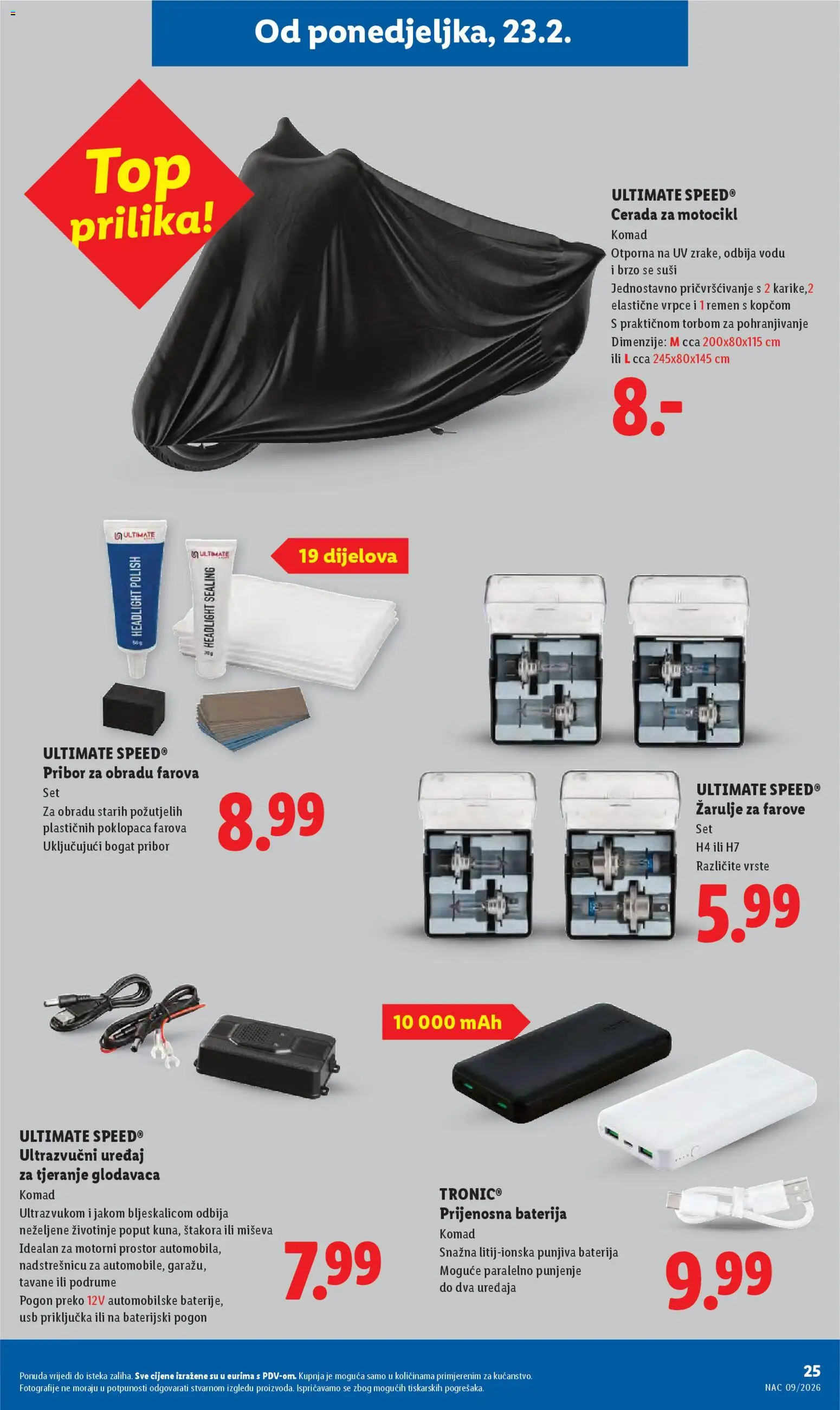 Lidl katalog | vrijedi od 19.02.2026 | Stranica: 25 | Proizvodi: Baterija, Žarulje, USB