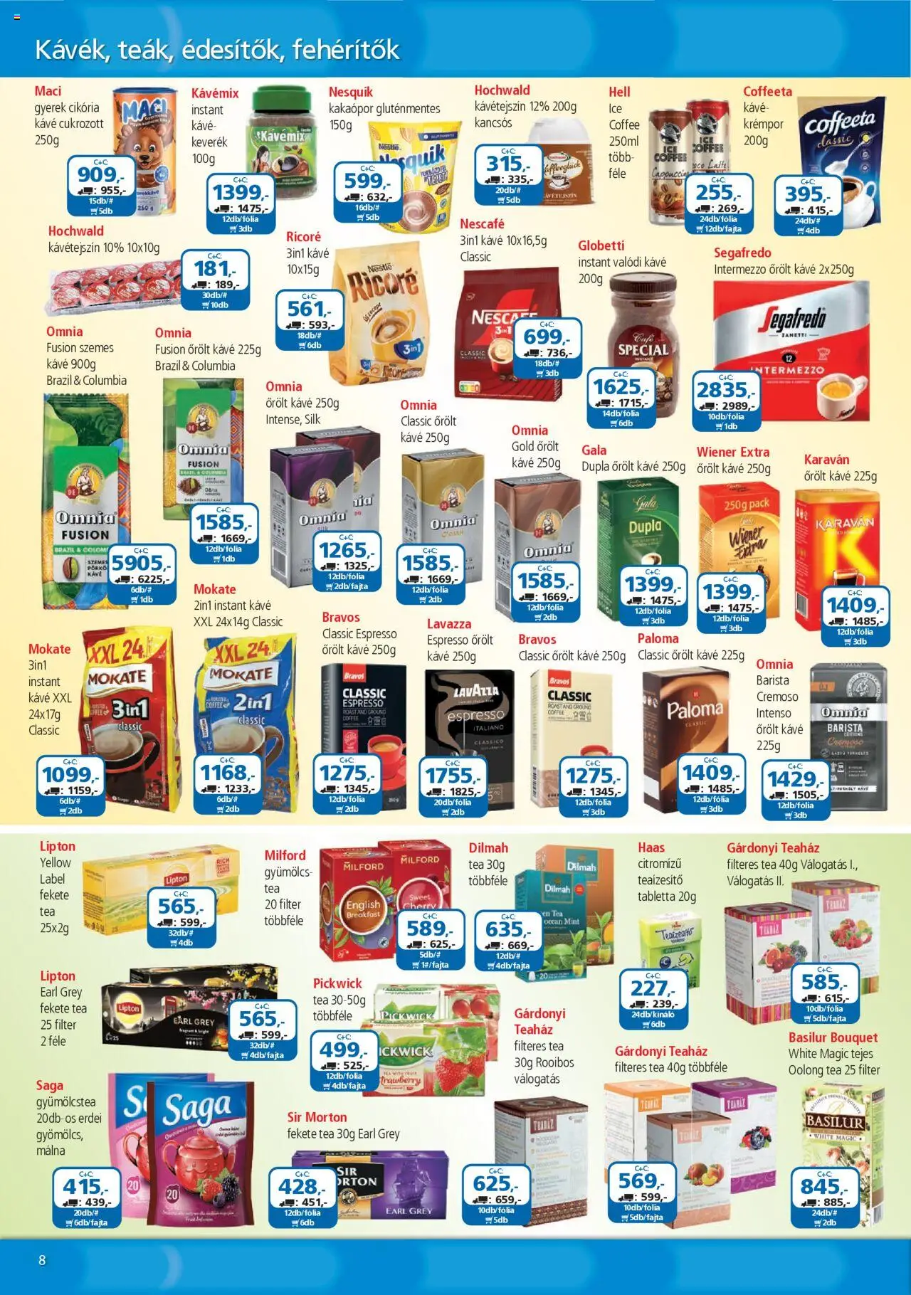 ÁRKLUB akciós ujság - amely érvényes a következő dátumtól: 01.07.2025 | Oldal: 8 | Termékek: Nescafé, Gyümölcs, Pick, Kakaópor