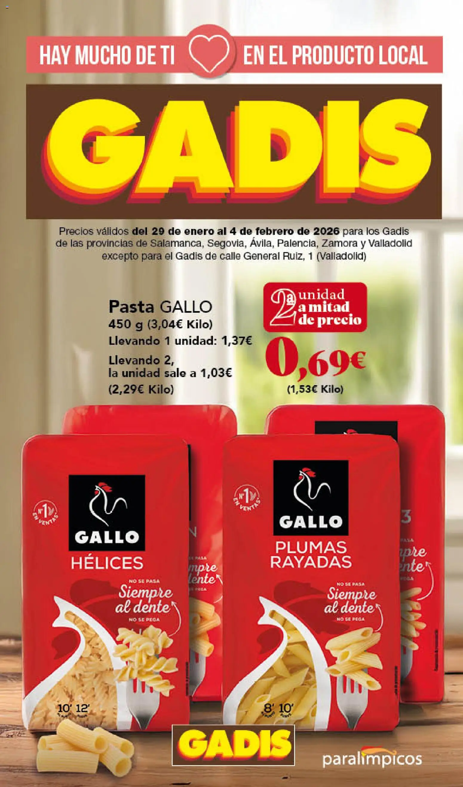 Gadis - folleto │ válido desde el 29.01.2026 | Página: 1 | Productos: General, Pasta