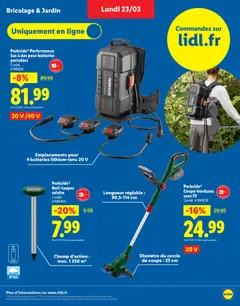 LIDL - Prévisualisation de Parkside® Coupe-bordures sans fil, Coupe-bordures sans fil valide à partir de 02.03.2026 | Page: 35 | Produits: Sac, Sac à dos
