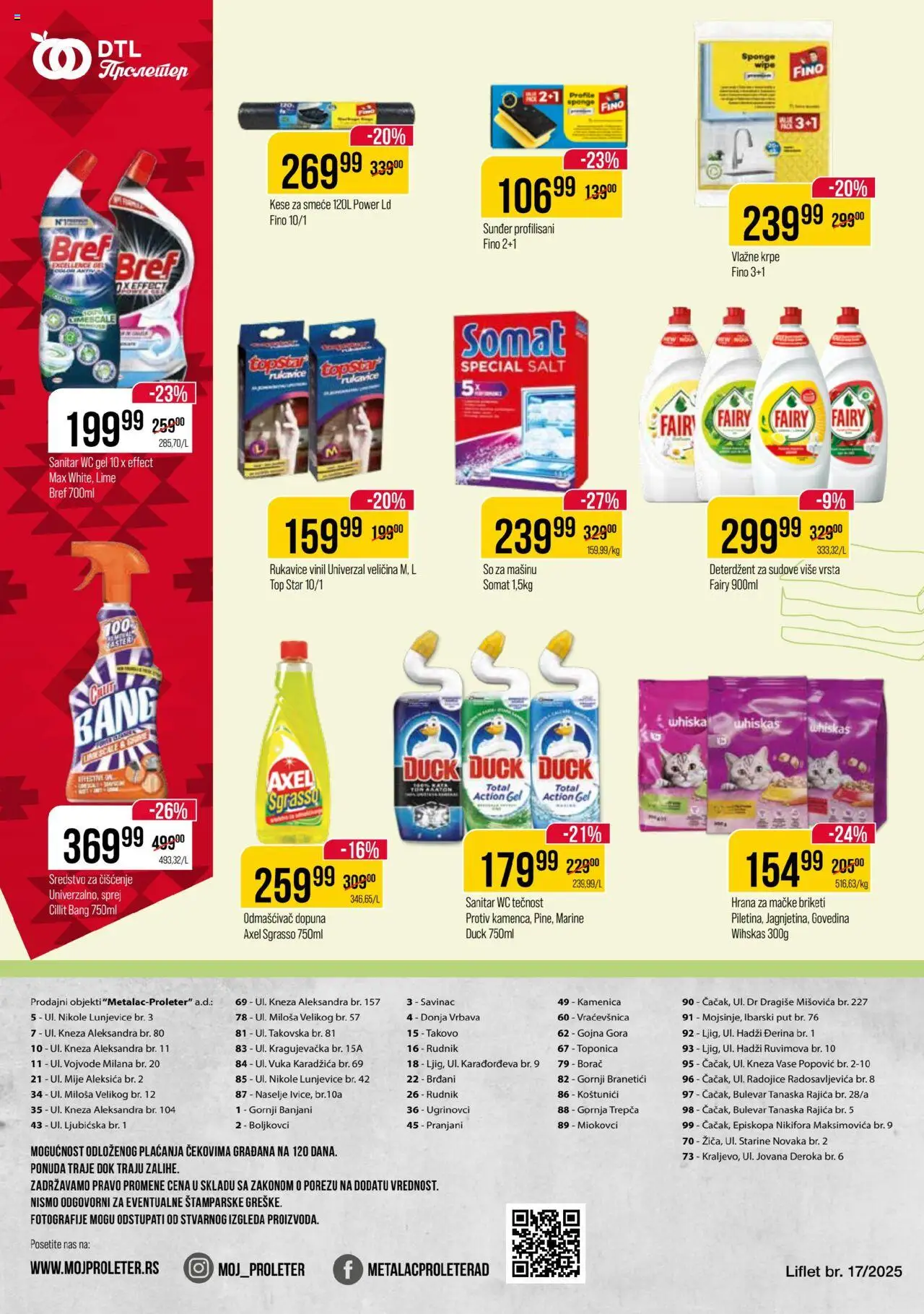 Metalac Proleter katalog - važi od 13.08.2025 | Strana: 12 | Proizvode: Bref, Cillit Bang, So, Whiskas