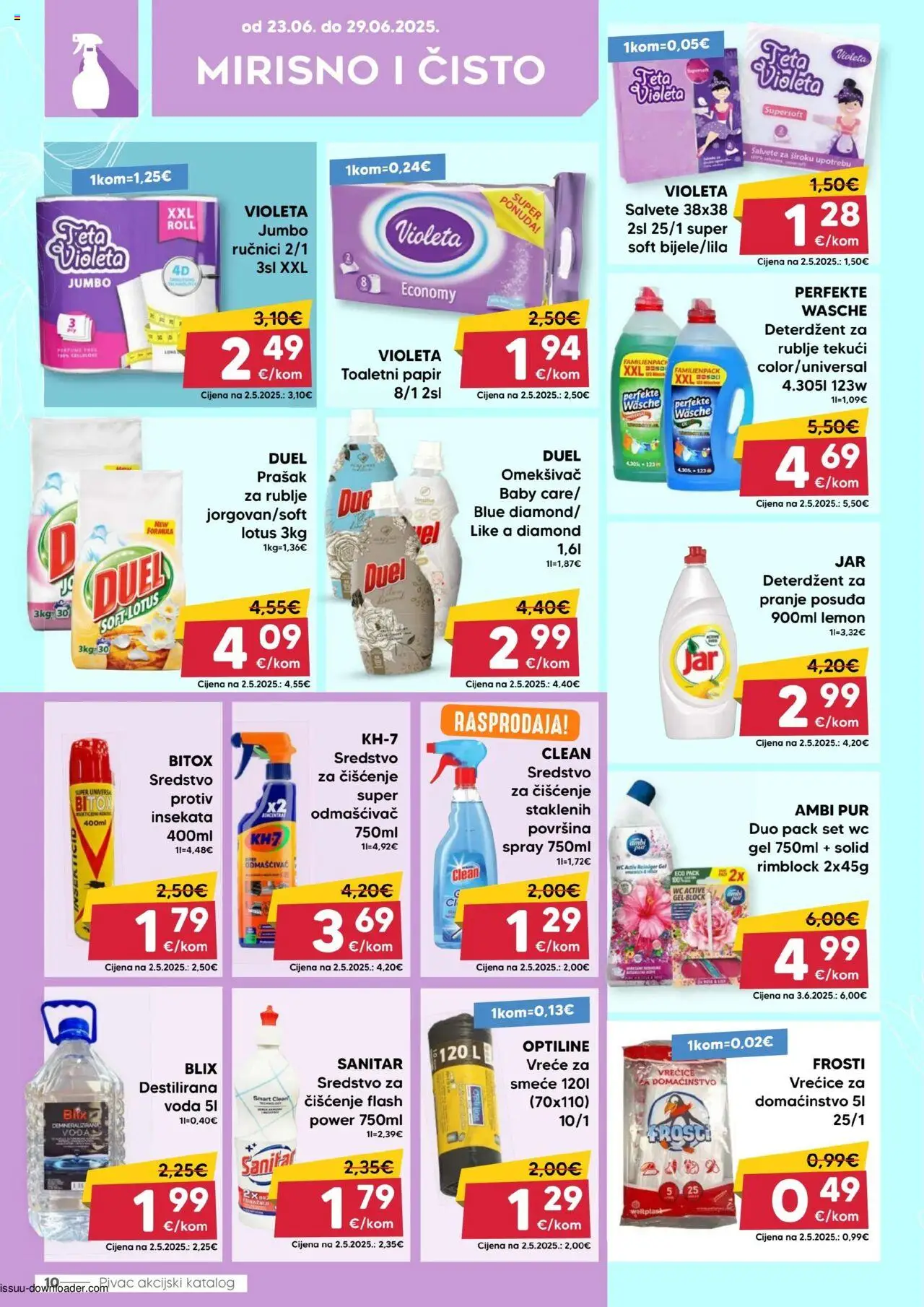Pivac katalog | vrijedi od 23.06.2025 | Stranica: 10 | Proizvodi: Vreće za smeće, Toaletni papir, Jar, Violeta