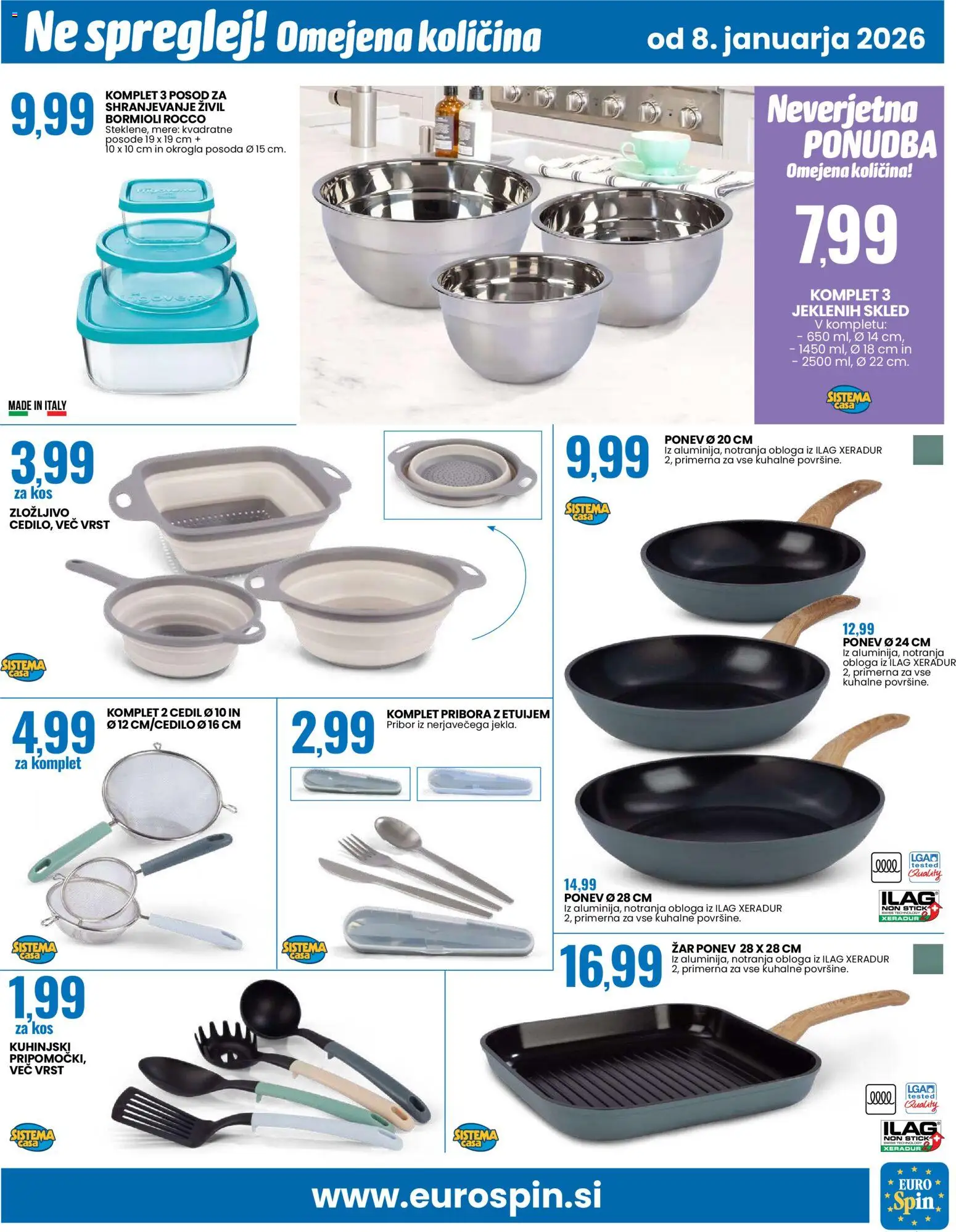 Novi Eurospin katalog ponudbe – veljaven od 08.01.2026 | Stran: 19 | Izdelki: Pribor, Zar, Kos, Grill